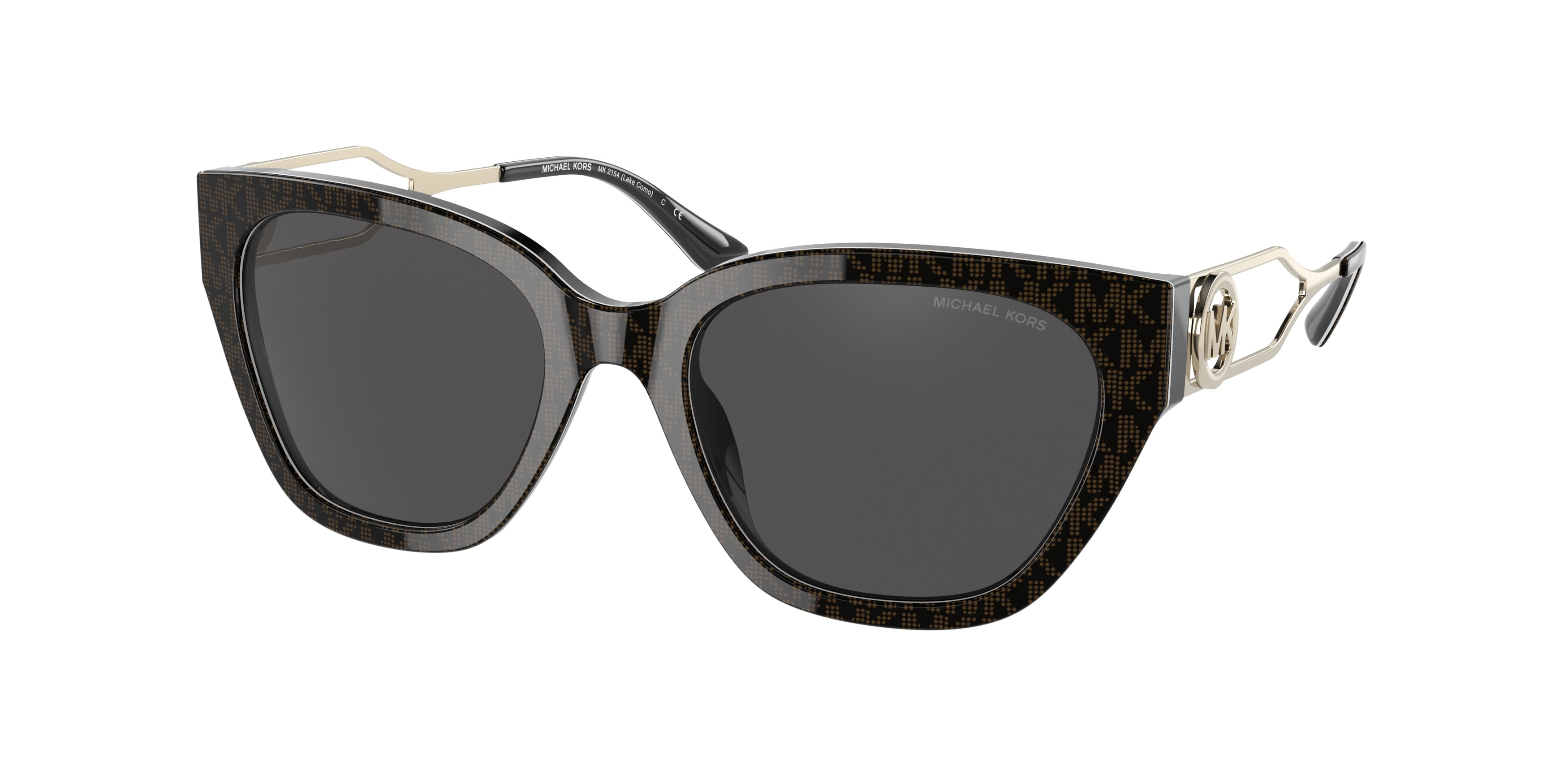 Michael Kors LAKE COMO MK2154 Square Sunglasses  370687-Brown Signature Pvc 54-140-19 - Color Map Brown