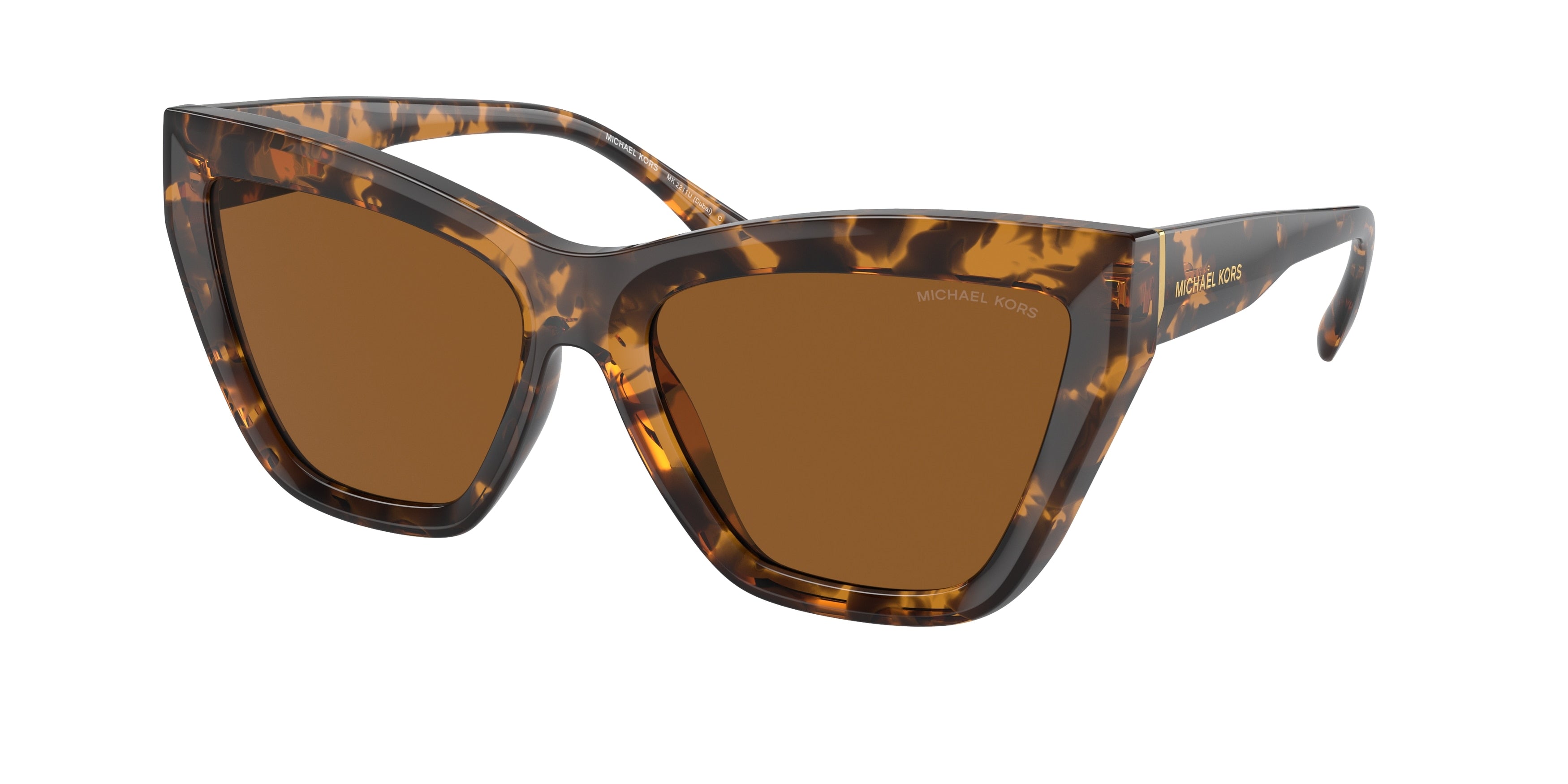 Michael Kors DUBAI MK2211U Cat Eye Sunglasses  300673-Dark Tortoise 57-140-17 - Color Map Tortoise