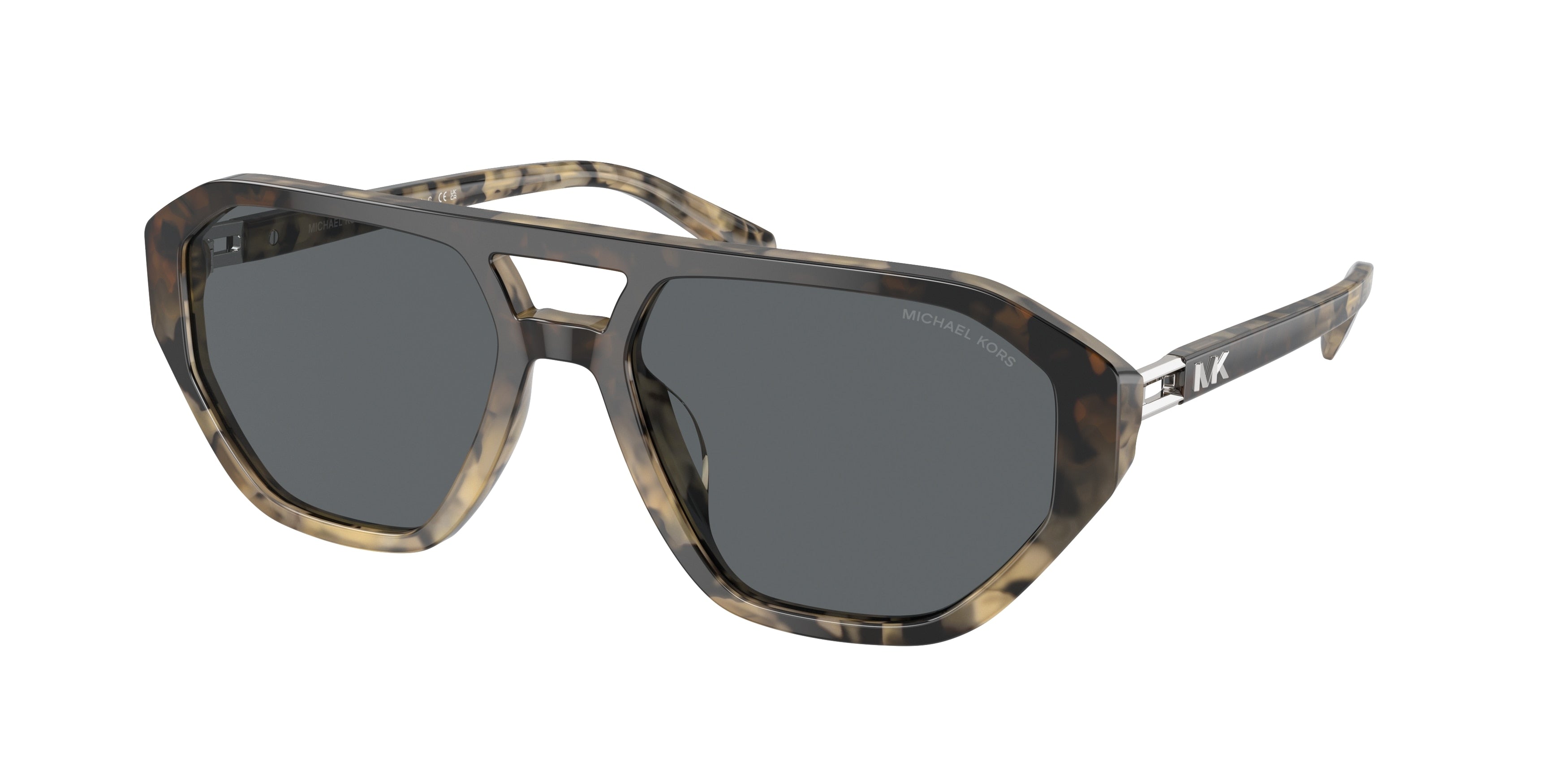 Michael Kors ZURICH MK2219U Pilot Sunglasses  394287-Black Grey Gradient Tortoise 57-145-18 - Color Map Multicolor