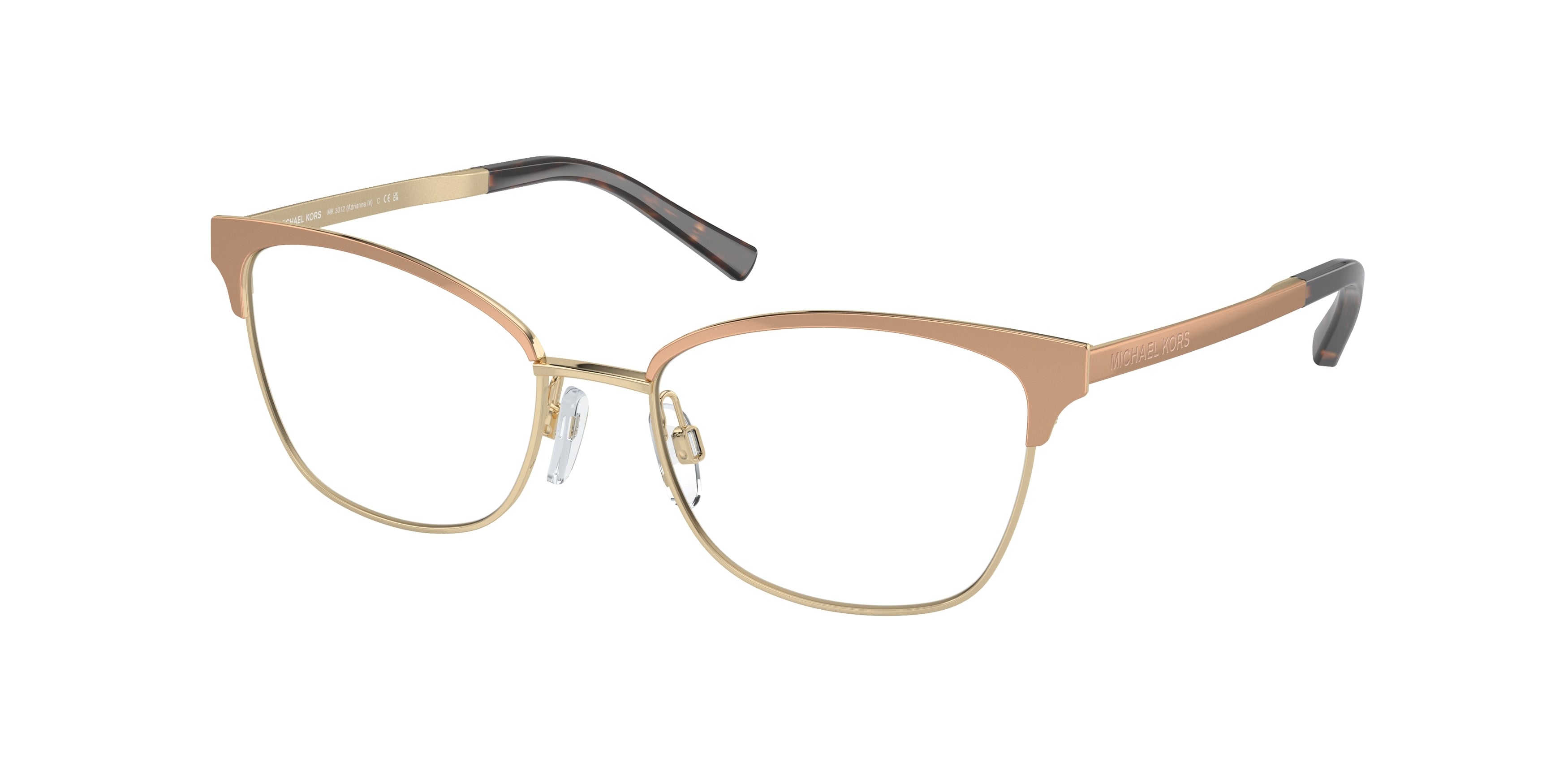 Michael Kors ADRIANNA IV MK3012 Cat Eye Eyeglasses  1213-Shiny Mink 51-135-17 - Color Map Copper