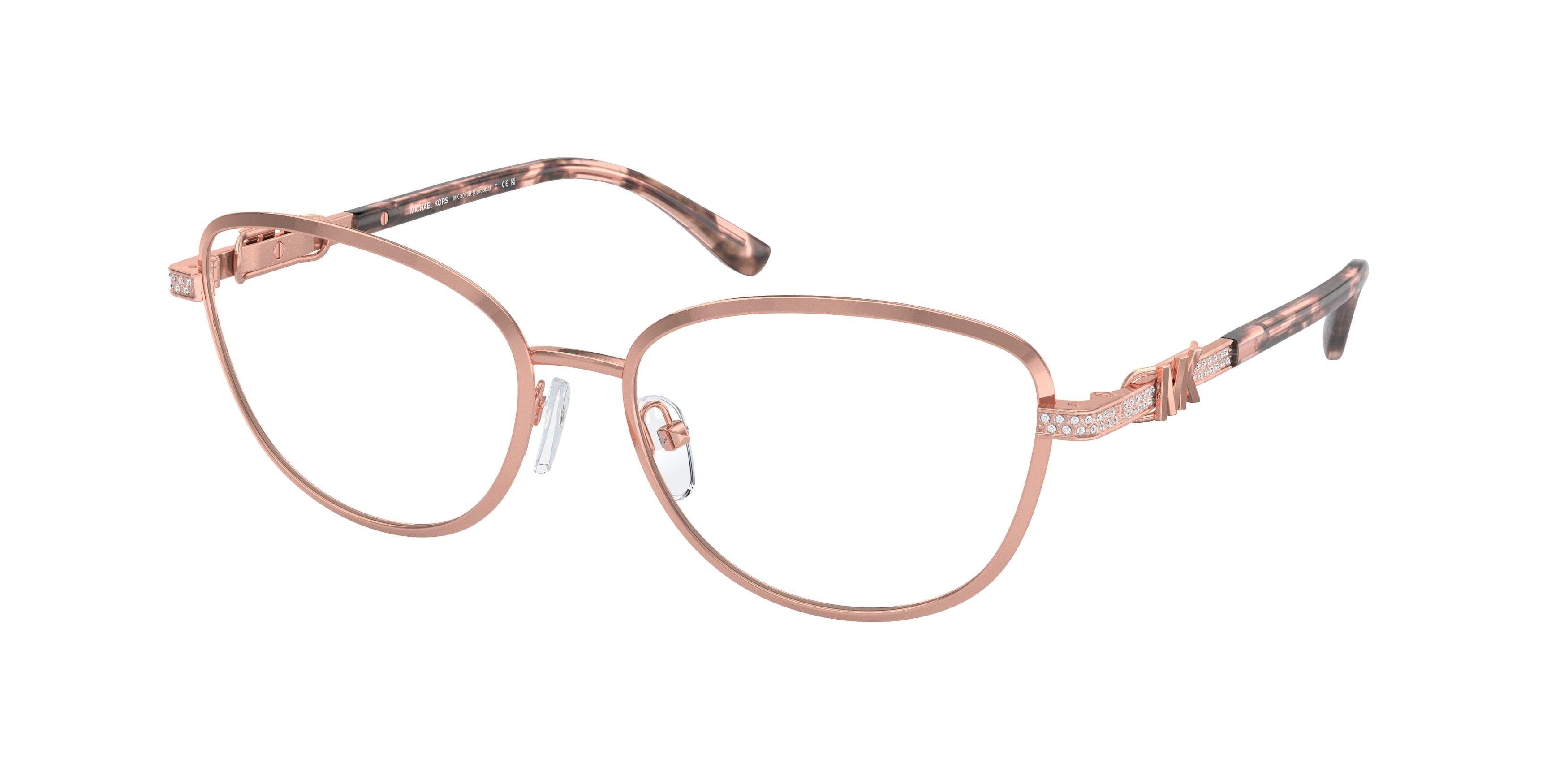 Michael Kors CORDOBA MK3076B Cat Eye Eyeglasses  1108-Rose Gold 55-140-16 - Color Map Gold