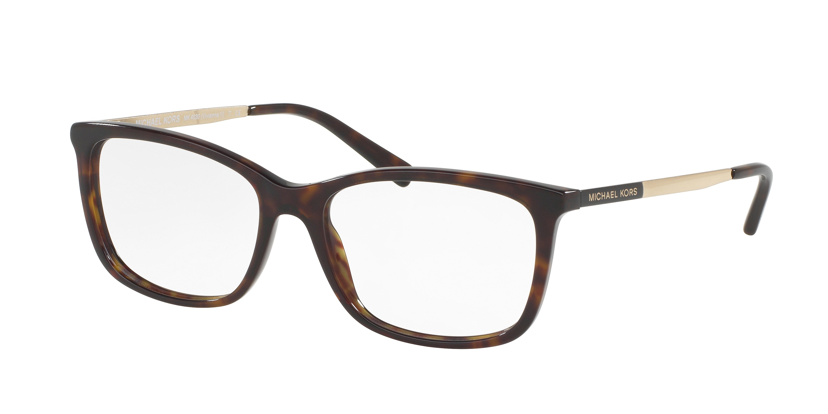 Michael Kors VIVIANNA II MK4030 Rectangle Eyeglasses  3106-Dark Tortoise 54-135-16 - Color Map Tortoise