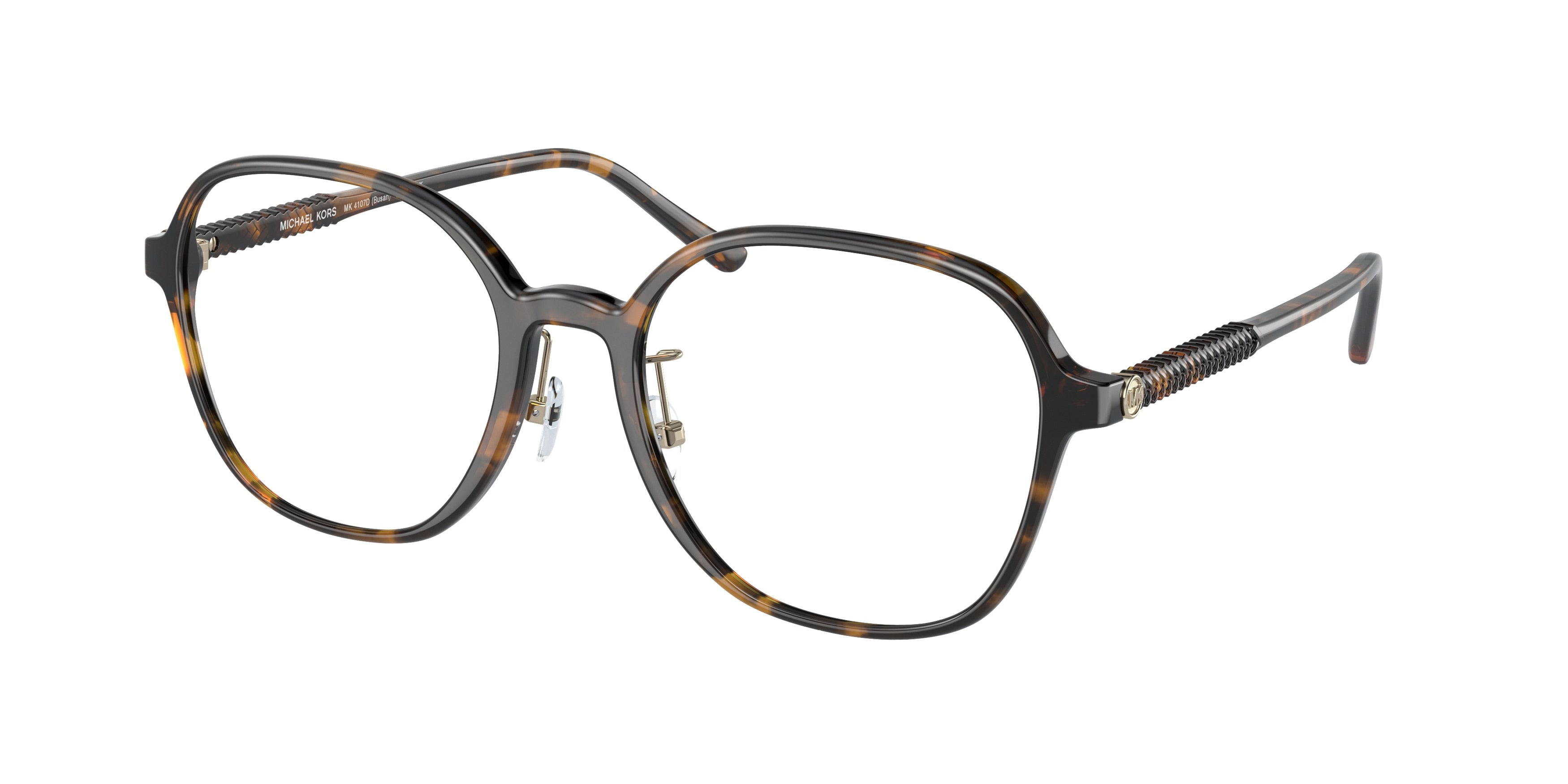 Michael Kors BUSAN MK4107D Irregular Eyeglasses  3006-Dark Tortoise 55-145-19 - Color Map Tortoise