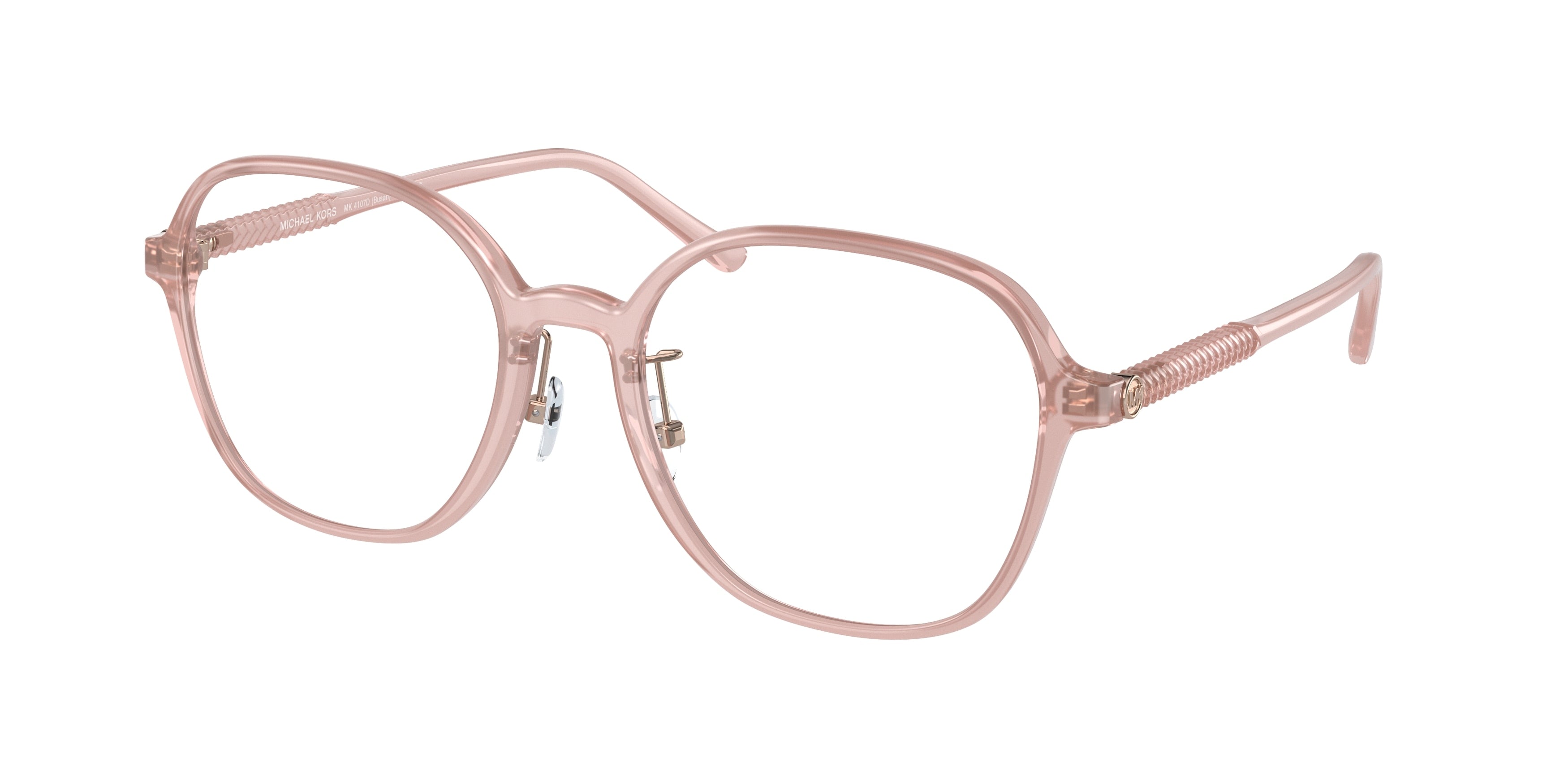 Michael Kors BUSAN MK4107D Irregular Eyeglasses  3933-Milky Pink 55-145-19 - Color Map Pink