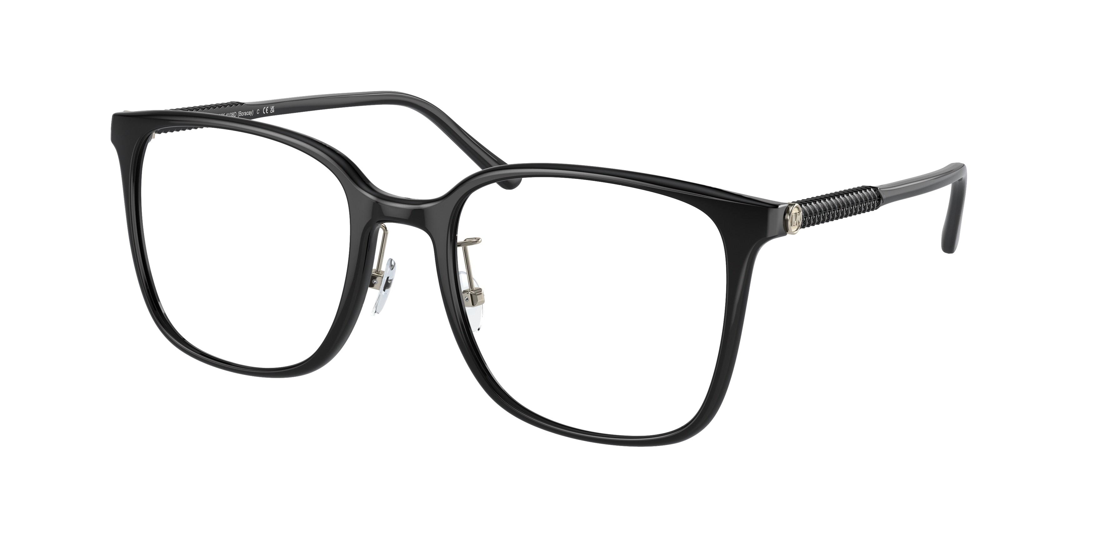 Michael Kors BORACAY MK4108D Square Eyeglasses  3005-Black 54-145-20 - Color Map Black