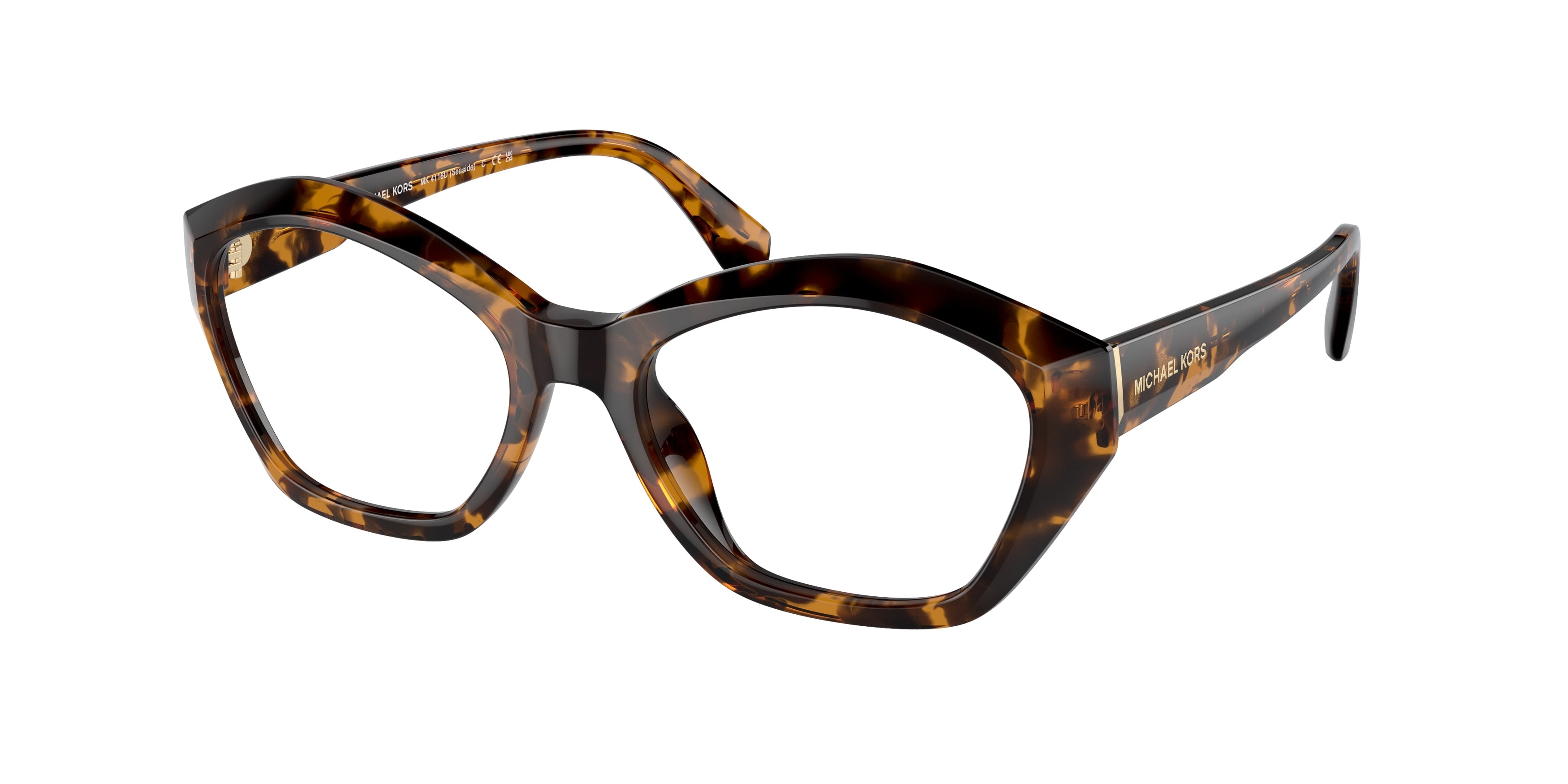 Michael Kors SEASIDE MK4116U Irregular Eyeglasses  3006-Dark Tort 53-140-18 - Color Map Tortoise