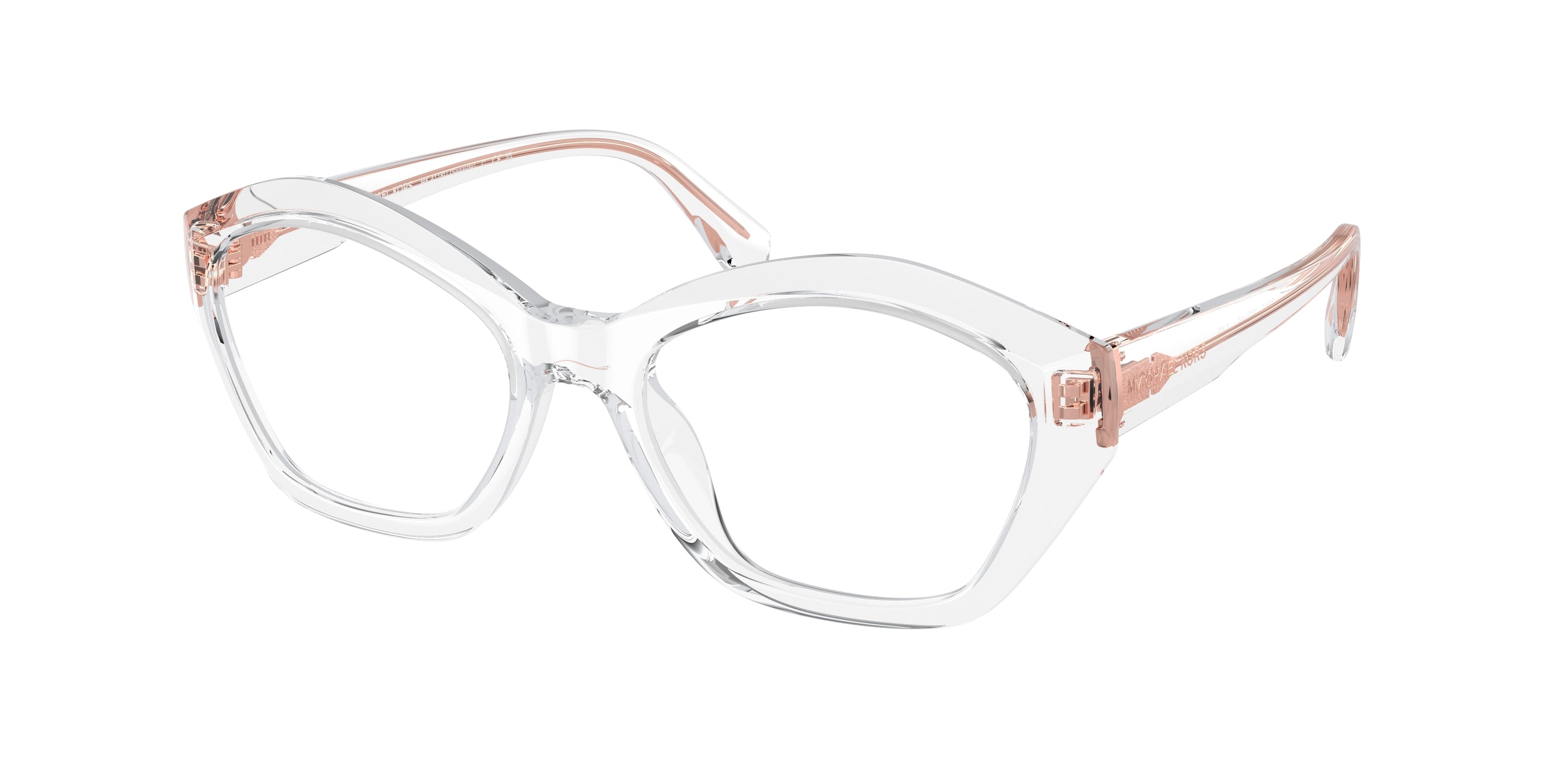 Michael Kors SEASIDE MK4116U Irregular Eyeglasses  3015-Clear 53-140-18 - Color Map Transparent