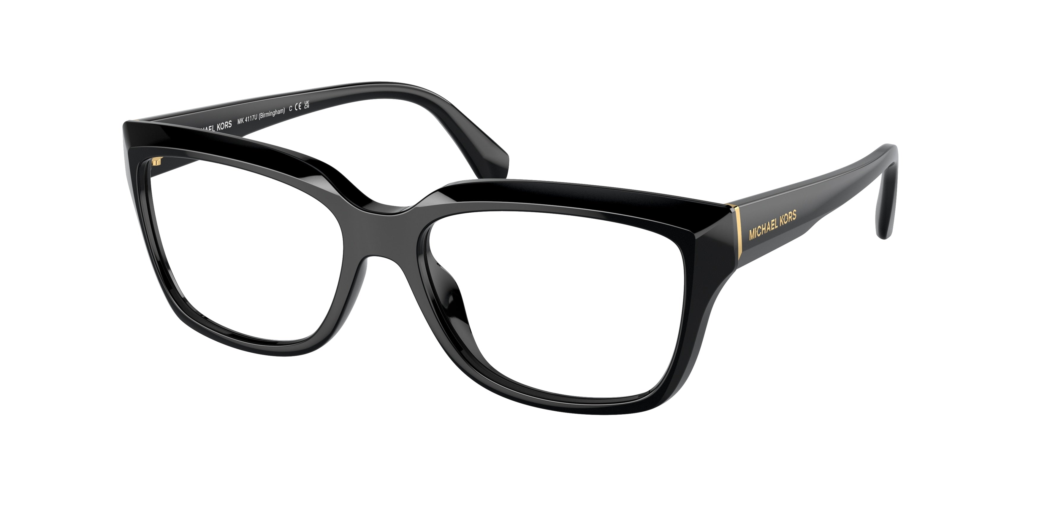 Michael Kors BIRMINGHAM MK4117U Rectangle Eyeglasses  3005-Black 54-140-16 - Color Map Black