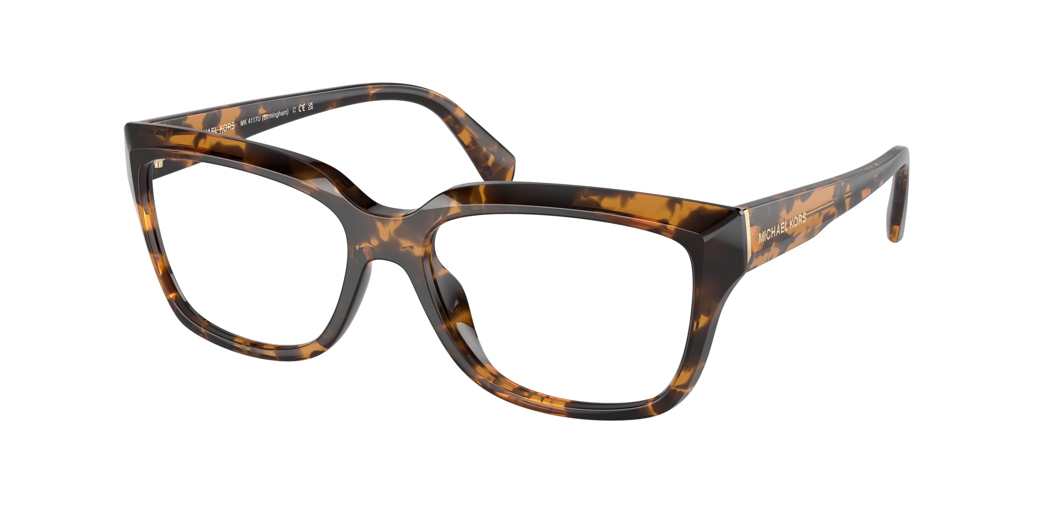 Michael Kors BIRMINGHAM MK4117U Rectangle Eyeglasses  3006-Dark Tort 54-140-16 - Color Map Tortoise