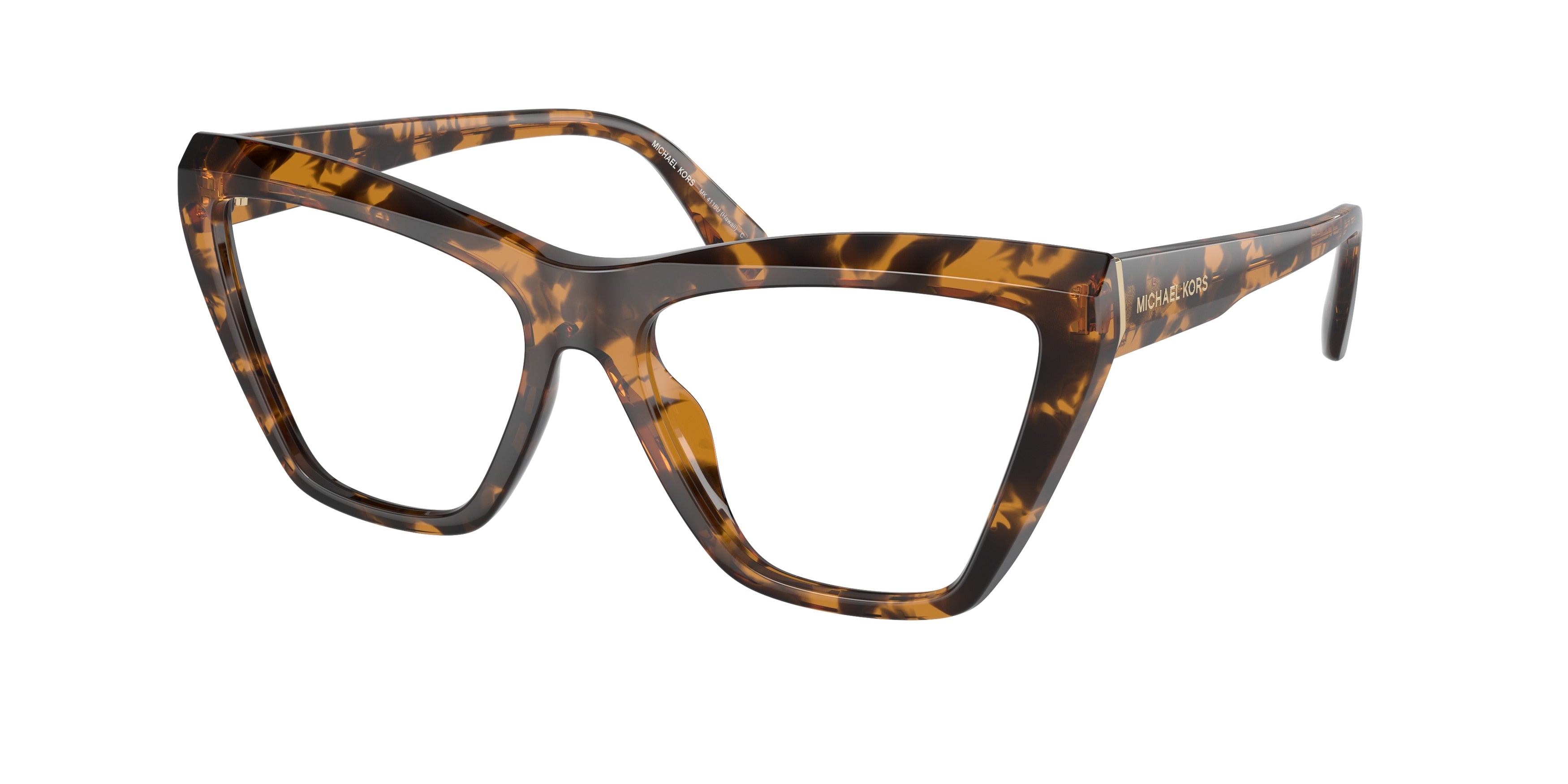 Michael Kors HAWAII MK4118U Cat Eye Eyeglasses  3006-Dark Tortoise 54-140-16 - Color Map Tortoise