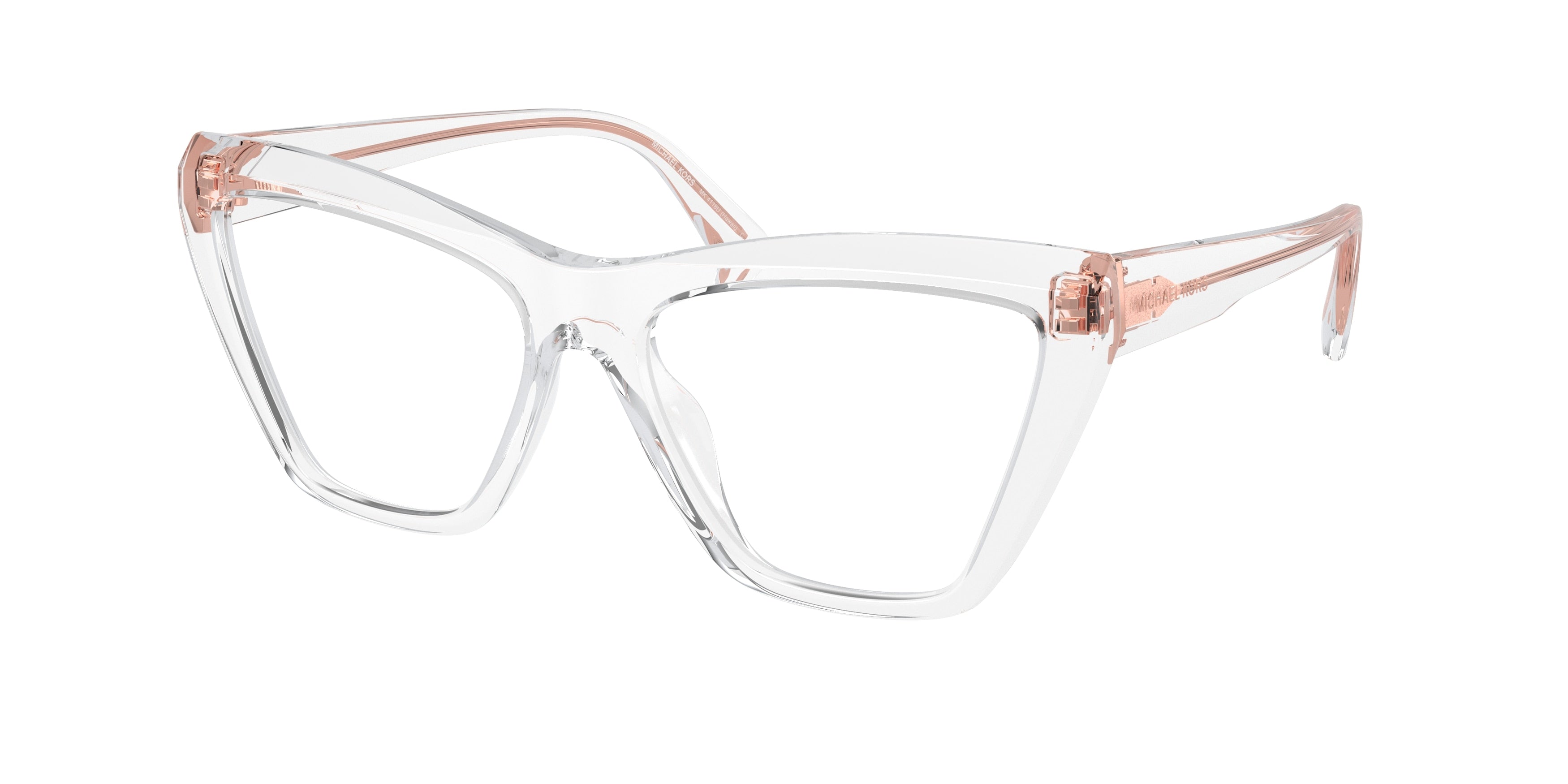 Michael Kors HAWAII MK4118U Cat Eye Eyeglasses  3015-Clear 54-140-16 - Color Map Transparent