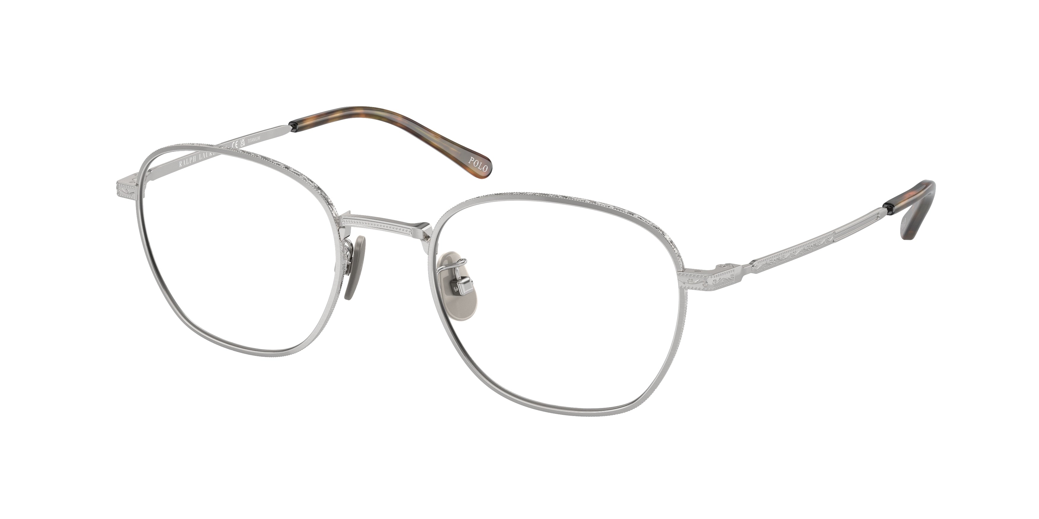 Polo PH1230TD Pillow Eyeglasses  9030-Shiny Brushed Silver 51-145-21 - Color Map Silver