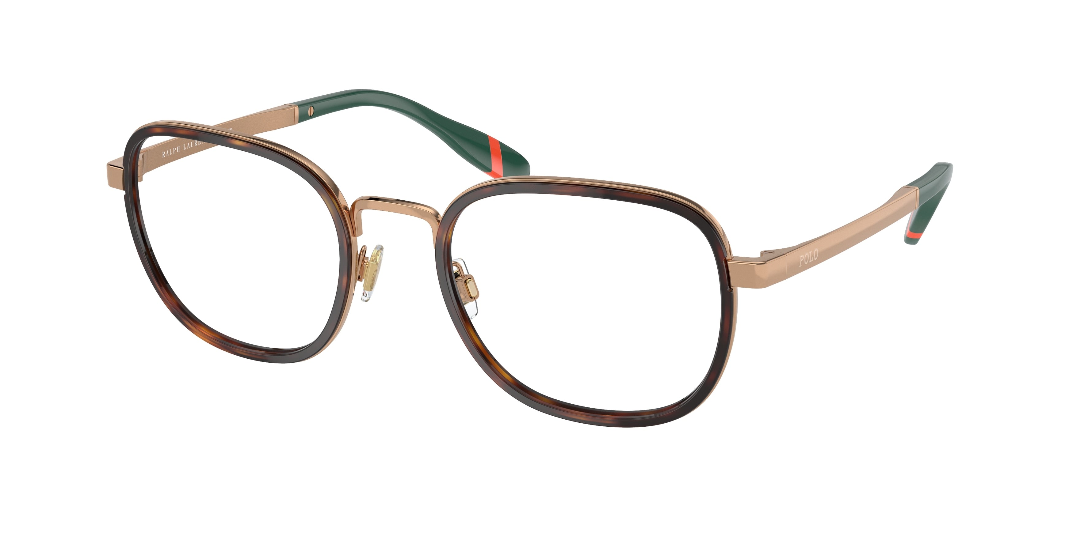 Polo PH1231 Square Eyeglasses  9449-Havana/Antique Gold 54-145-22 - Color Map Tortoise