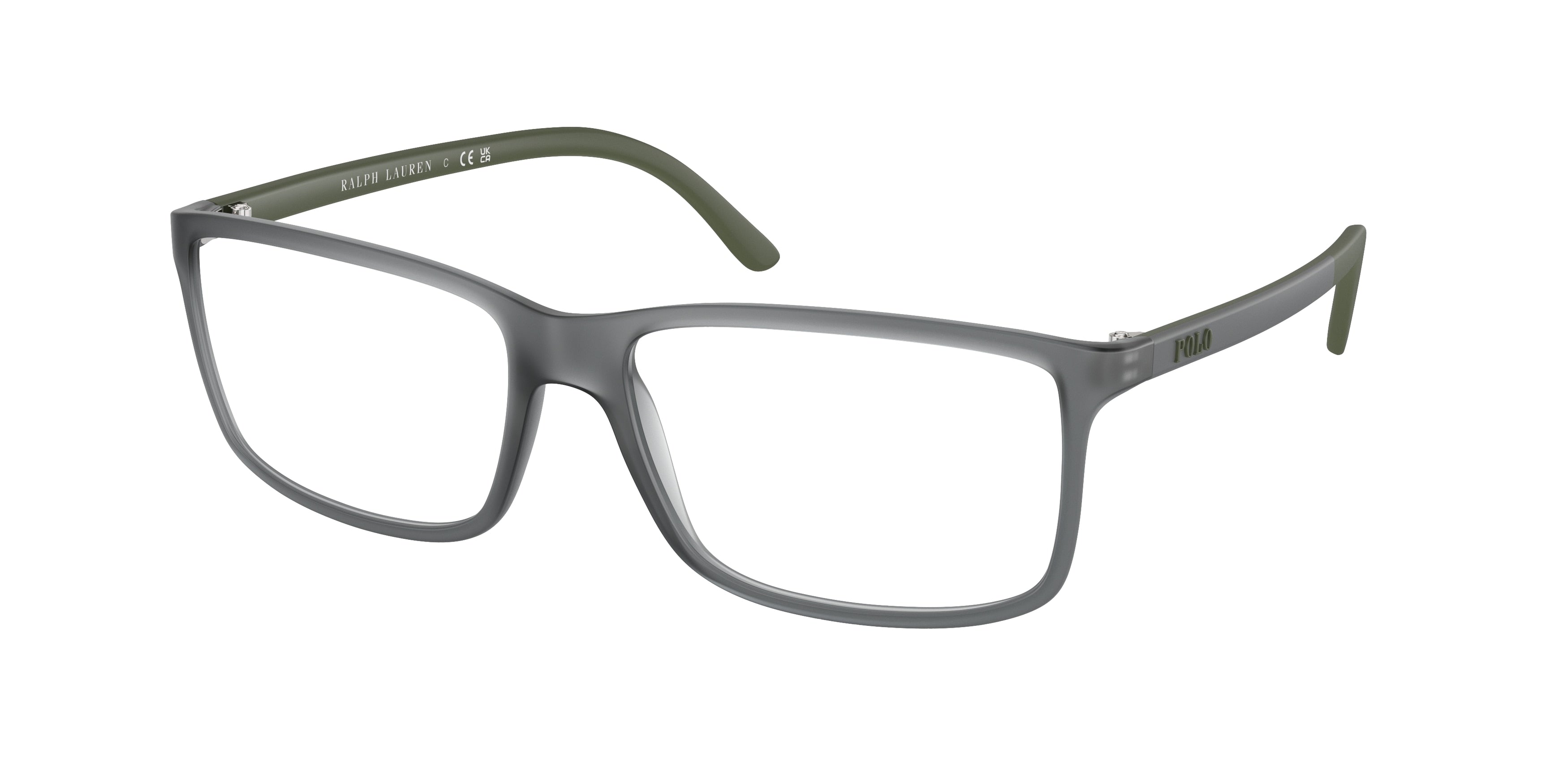 Polo PH2126 Rectangle Eyeglasses  5763-Matte Transparent Grey 55-145-16 - Color Map Grey