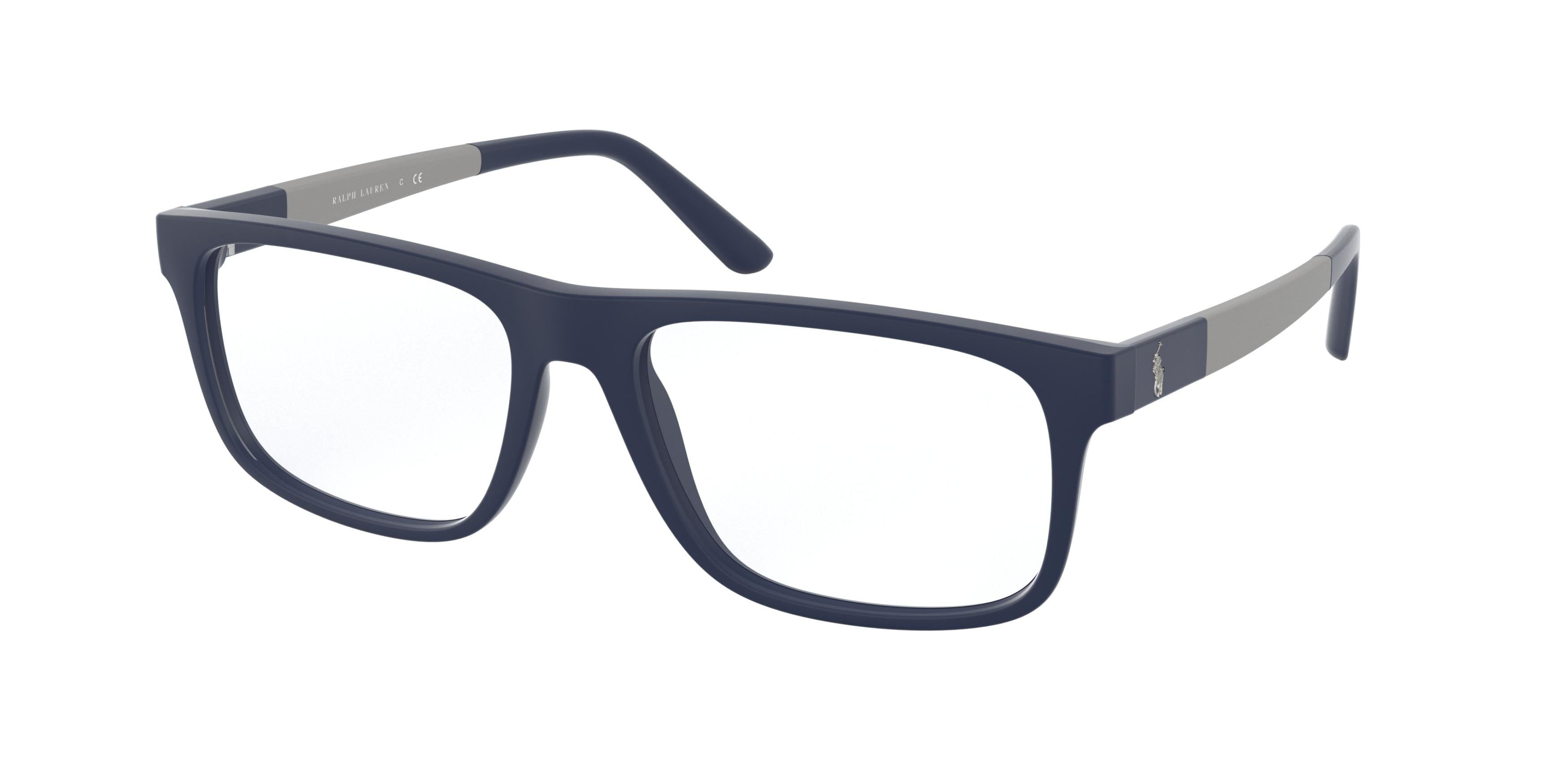 Polo PH2218 Pillow Eyeglasses  5528-Matte Navy Blue 54-145-17 - Color Map Blue