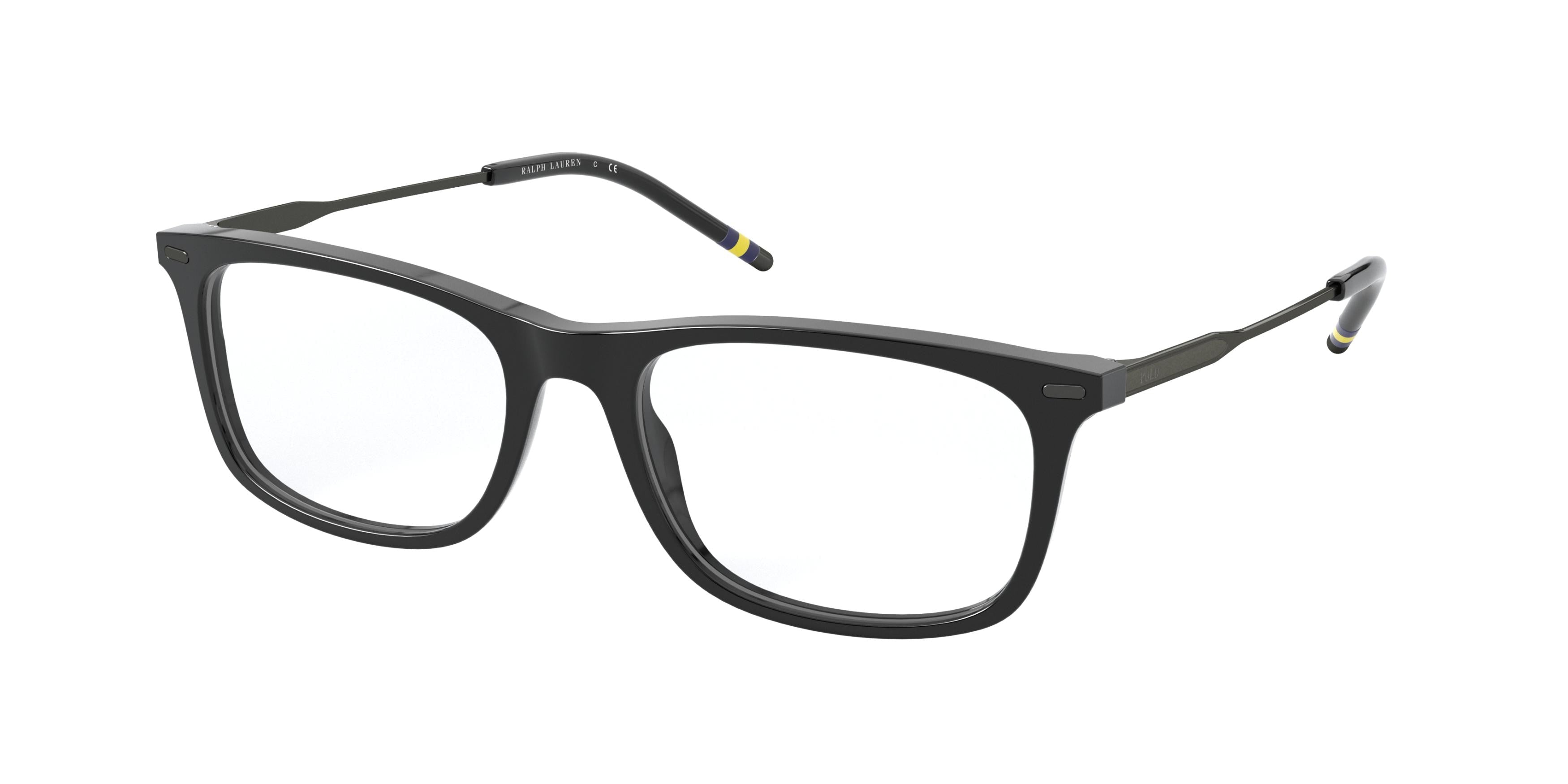 Polo PH2220 Pillow Eyeglasses  5001-Shiny Black 54-145-18 - Color Map Black