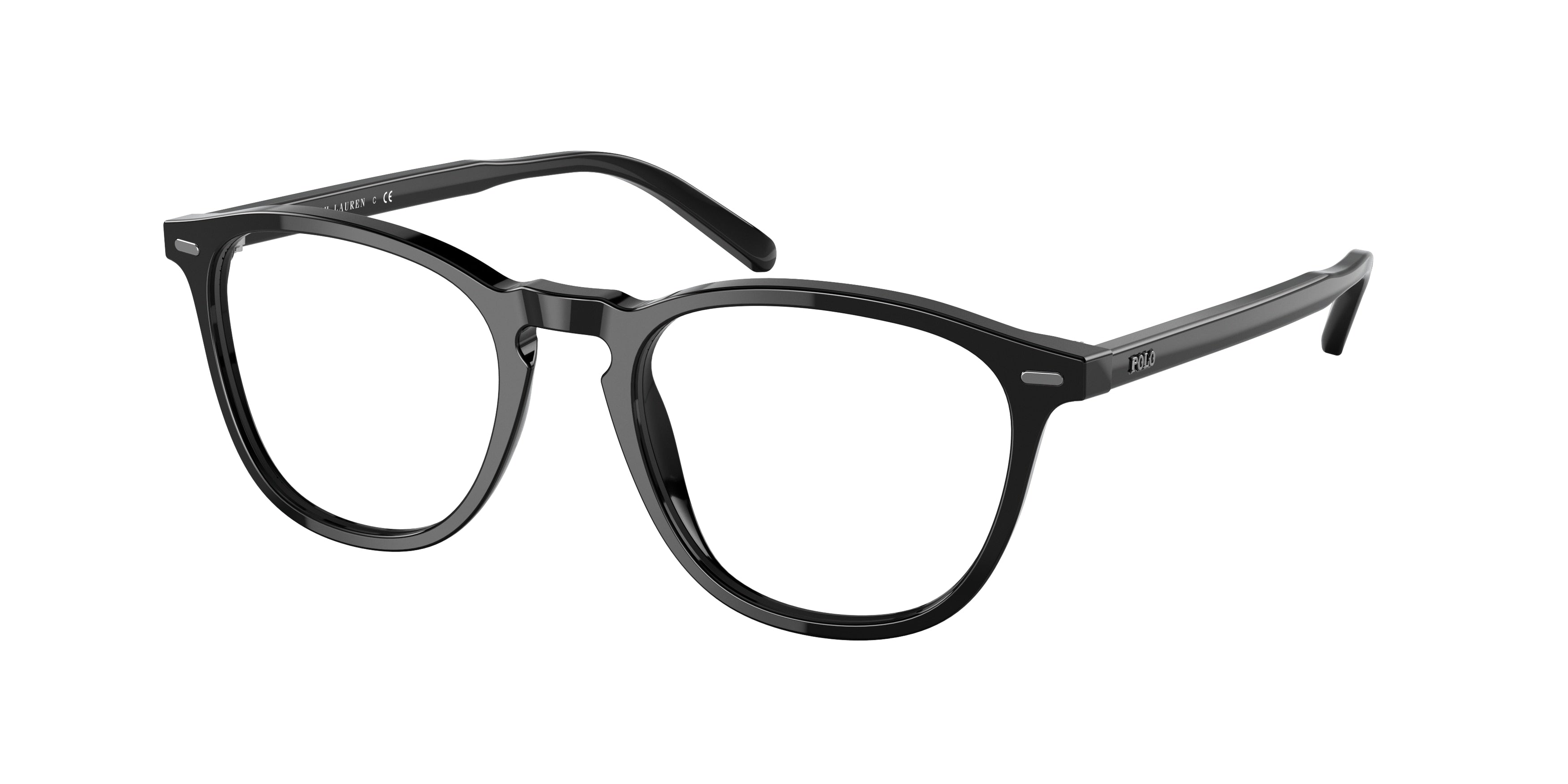 Polo PH2247F Pillow Eyeglasses  5001-Shiny Black 53-145-20 - Color Map Black