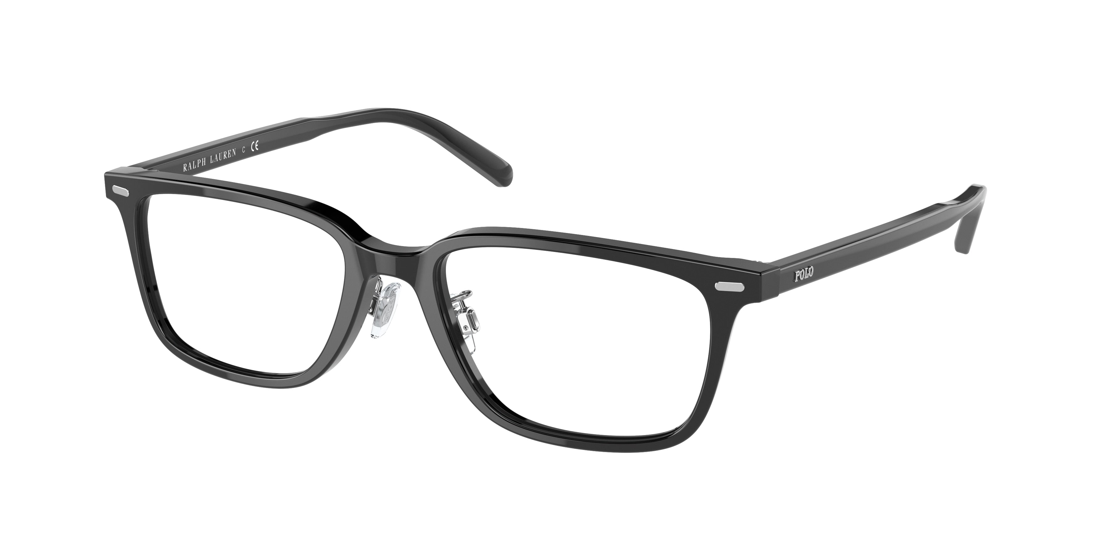 Polo PH2248D Rectangle Eyeglasses  5001-Shiny Black 53-145-18 - Color Map Black