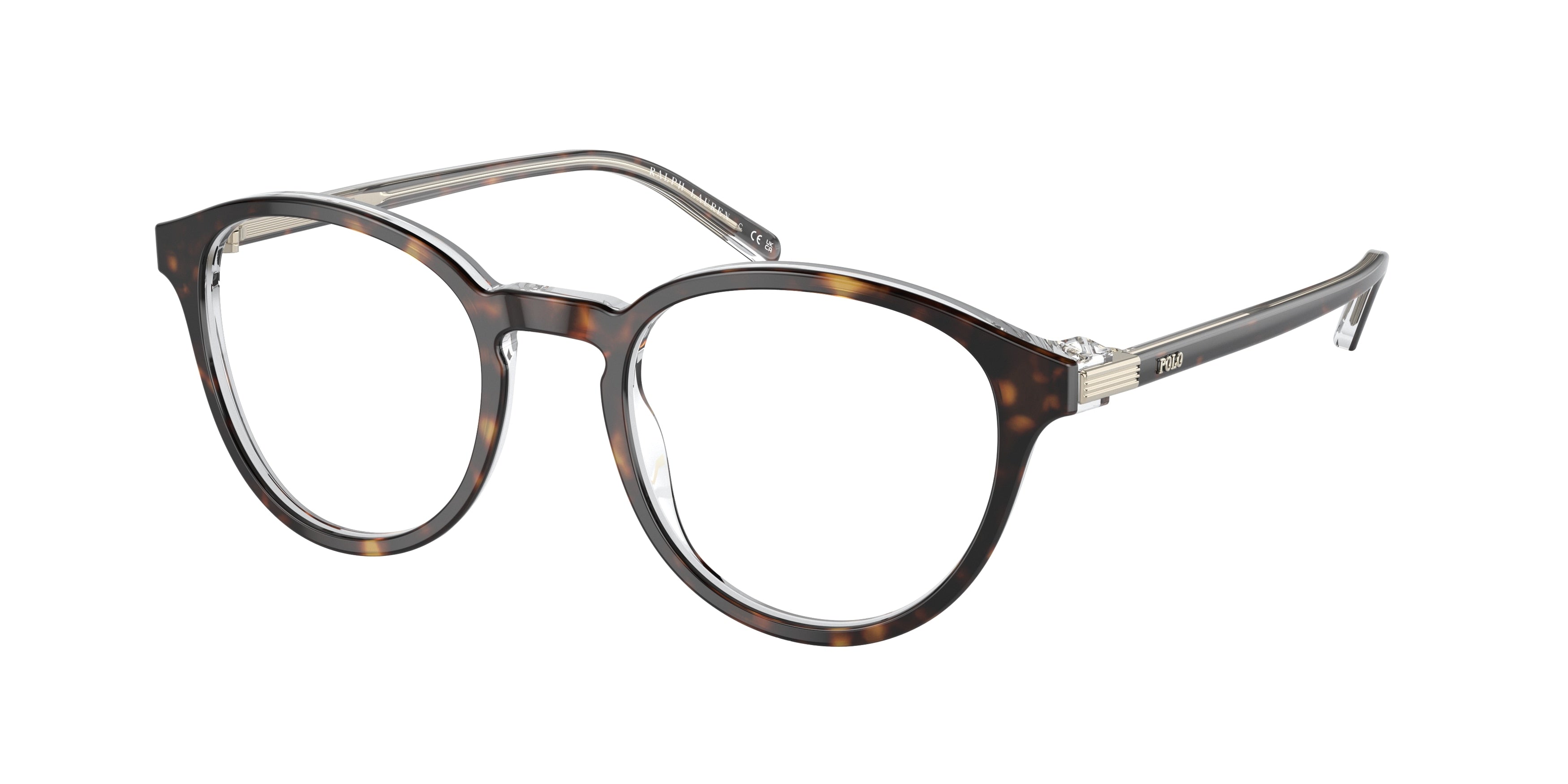 Polo PH2252F Phantos Eyeglasses  6027-Shiny Havana On Crystal 50-140-20 - Color Map Tortoise