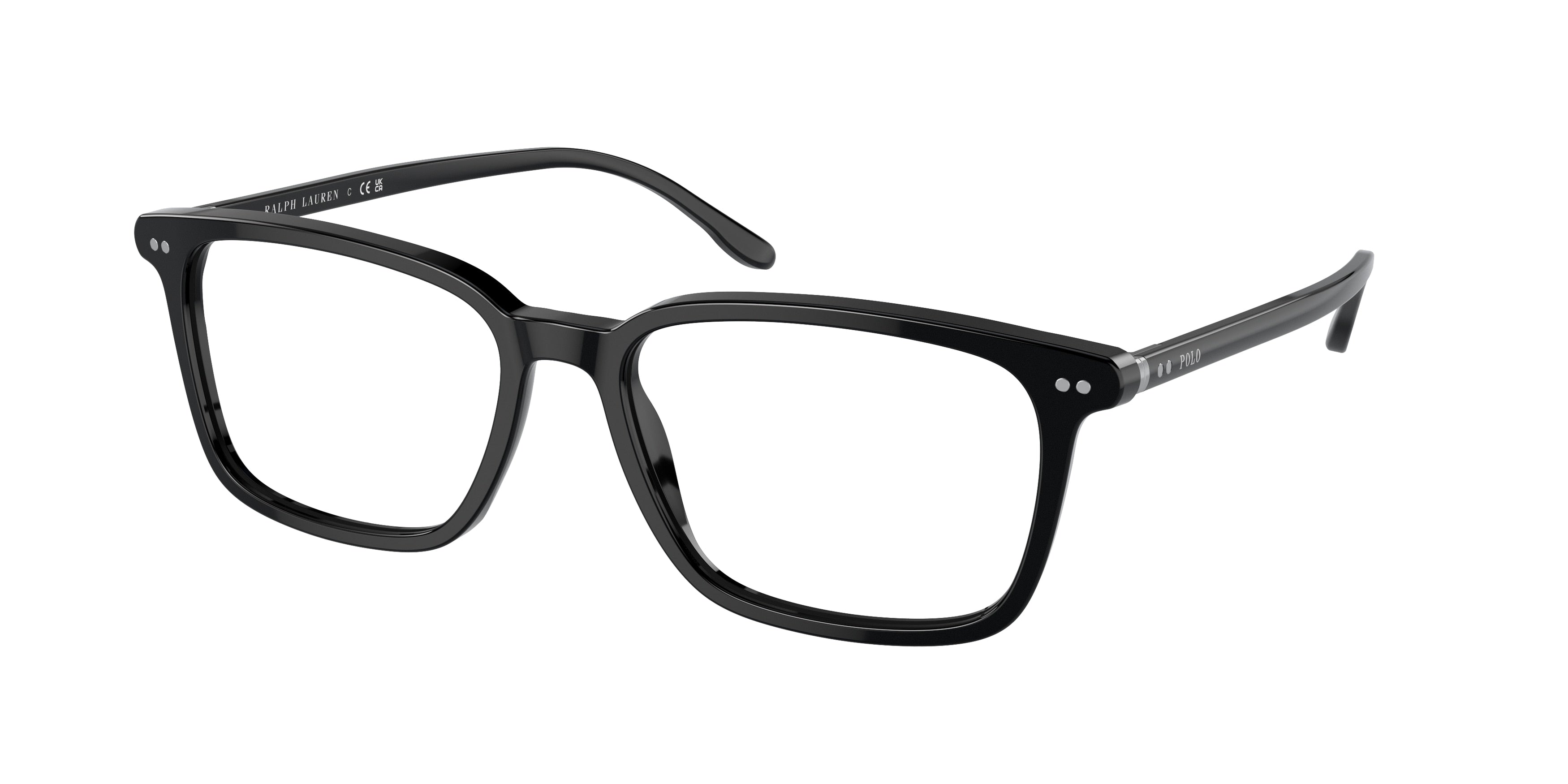 Polo PH2259F Square Eyeglasses  5001-Shiny Black 56-150-17 - Color Map Black