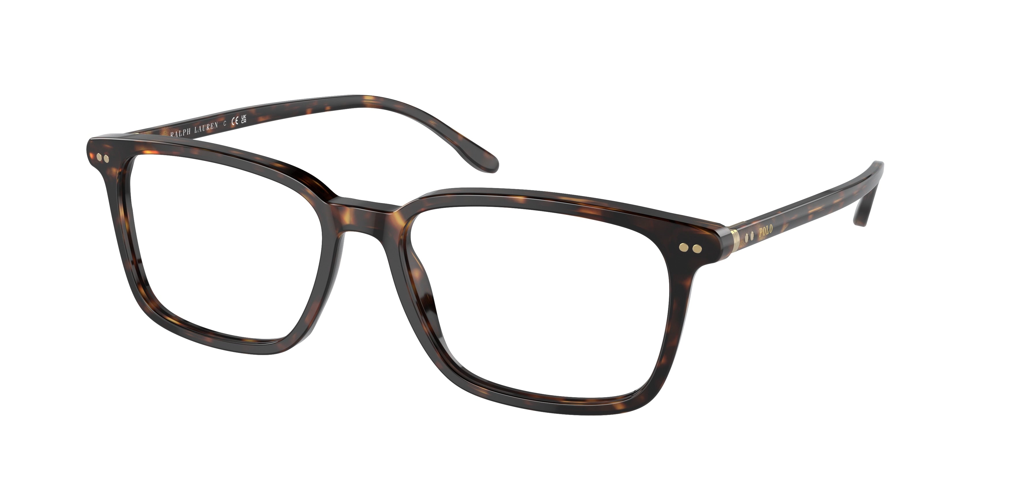 Polo PH2259F Square Eyeglasses  5003-Shiny Dark Havana 56-150-17 - Color Map Tortoise