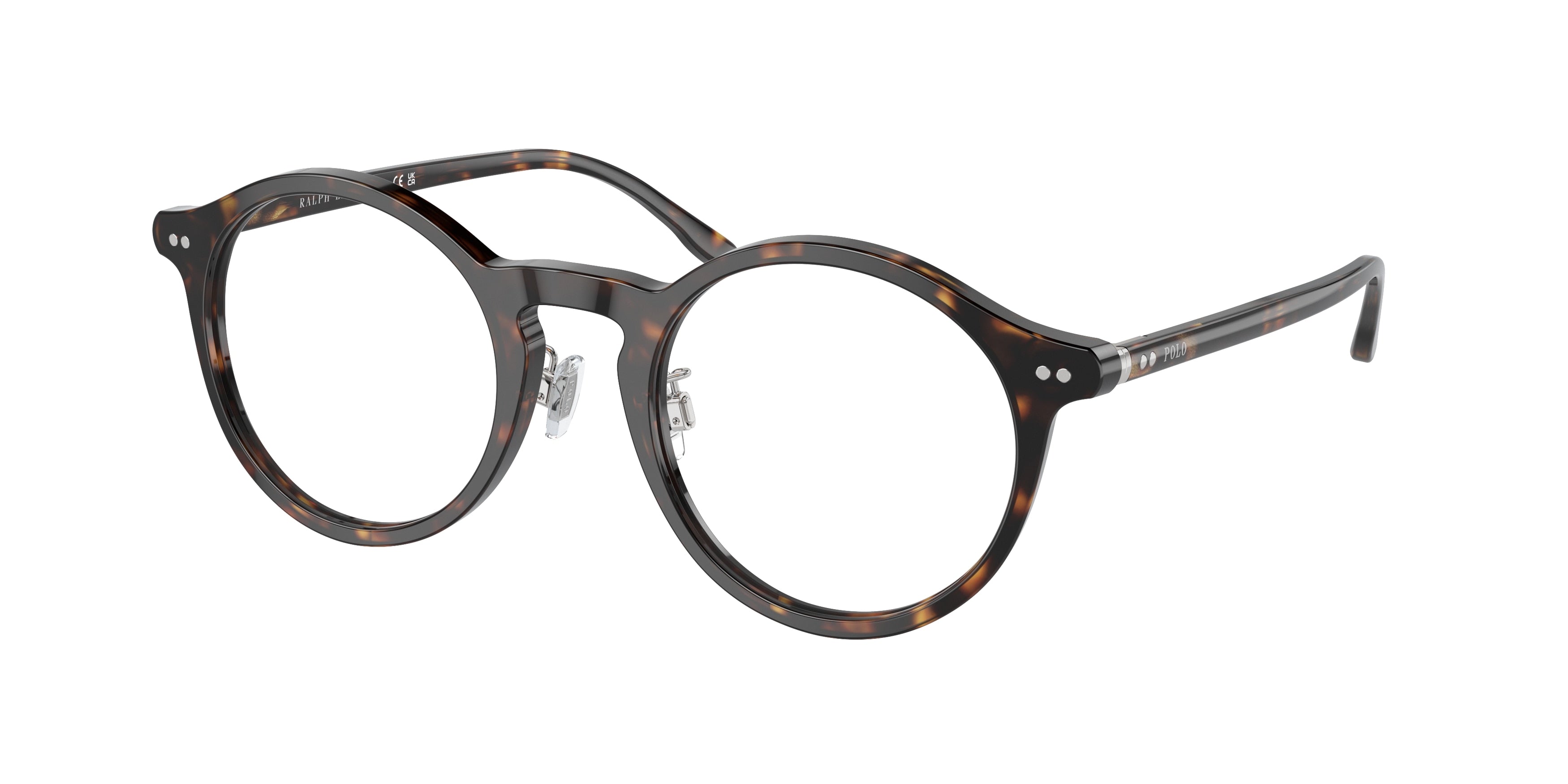 Polo PH2260F Round Eyeglasses  5003-Shiny Dark Havana 50-145-22 - Color Map Tortoise