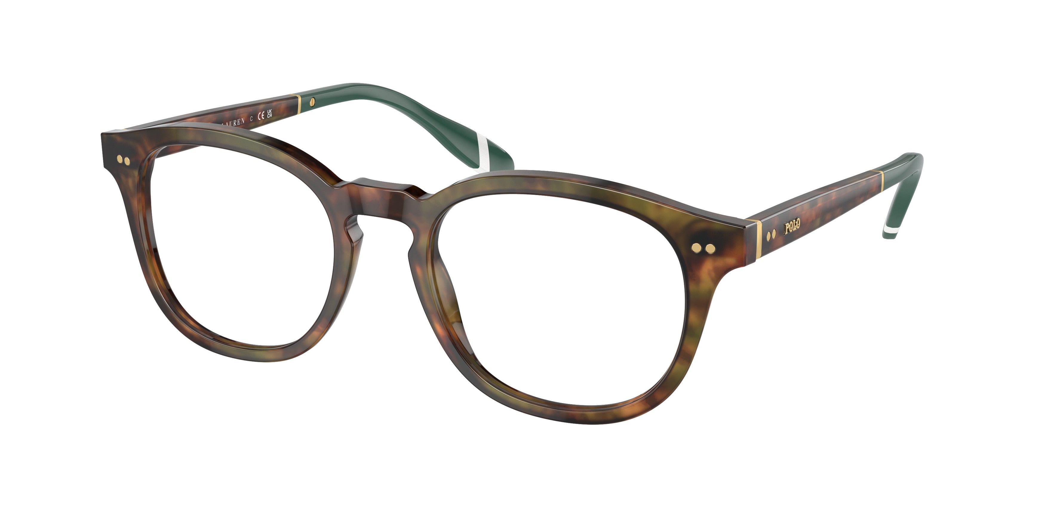 Polo PH2267F Square Eyeglasses  5017-Shiny Brown Tortoise 50-145-19 - Color Map Tortoise