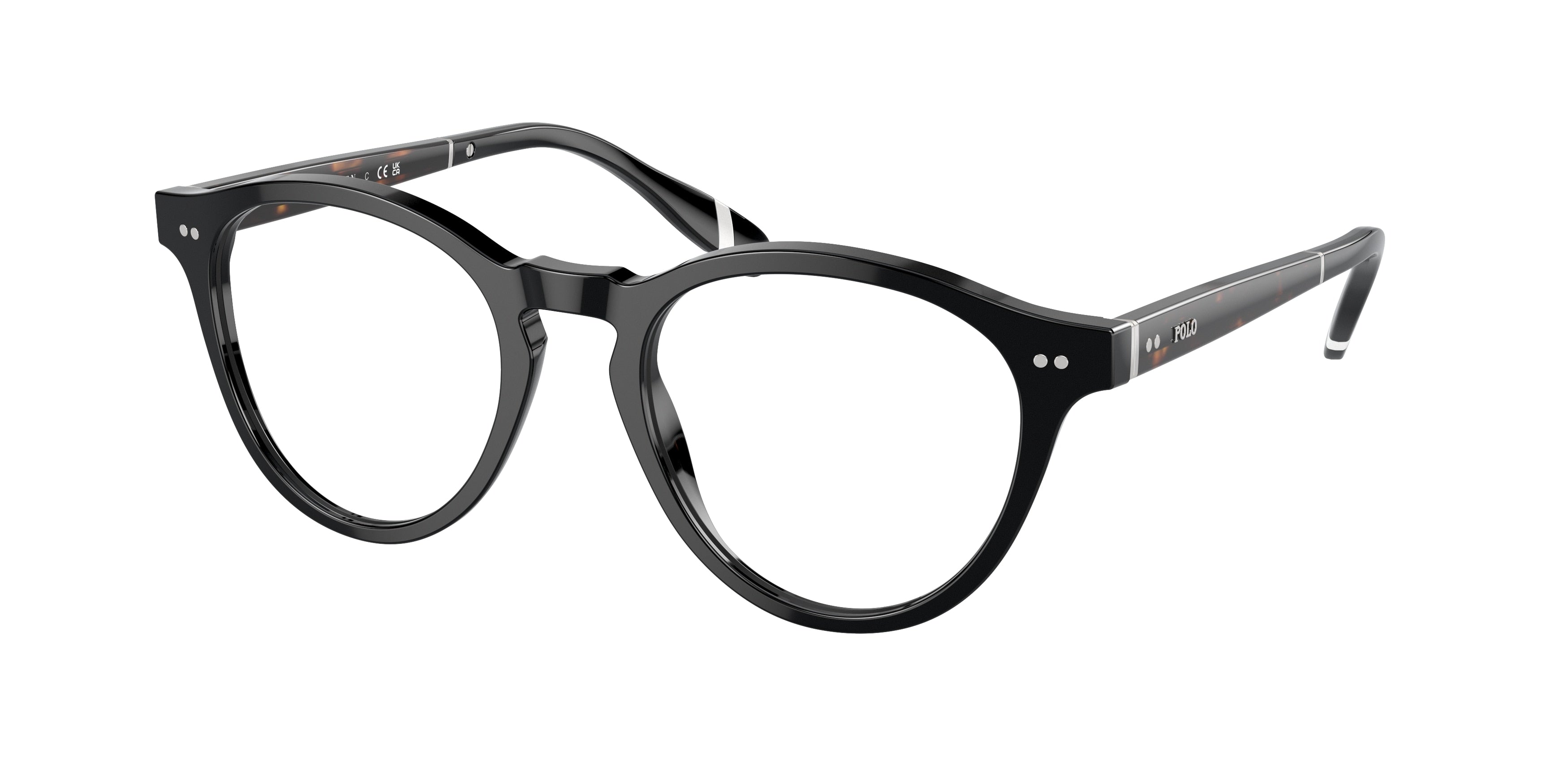 Polo PH2268F Rectangle Eyeglasses  5001-Shiny Black 49-145-20 - Color Map Black