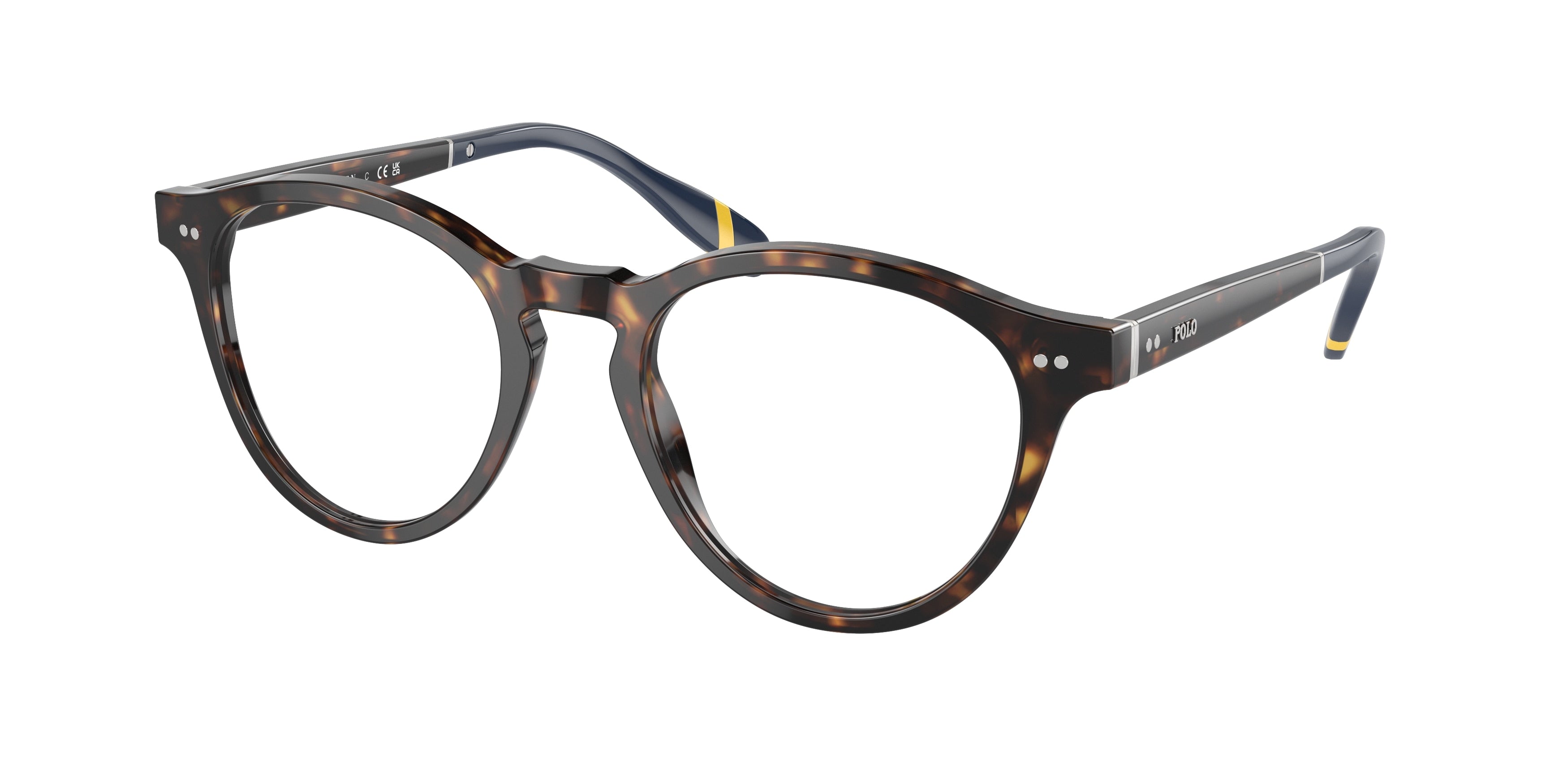 Polo PH2268F Rectangle Eyeglasses  5003-Shiny Dark Havana 49-145-20 - Color Map Tortoise