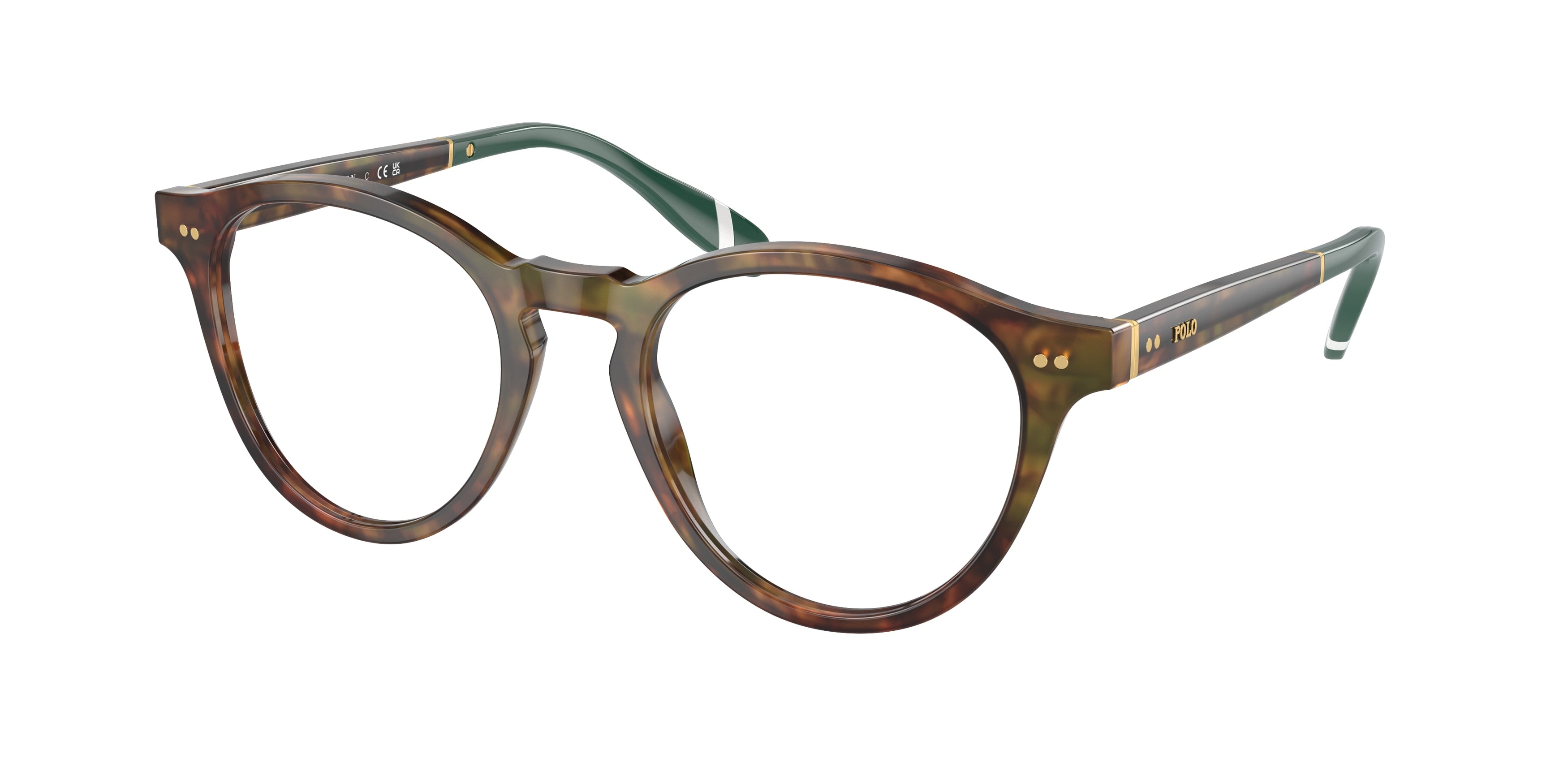 Polo PH2268F Rectangle Eyeglasses  5017-Shiny Brown Tortoise 49-145-20 - Color Map Tortoise