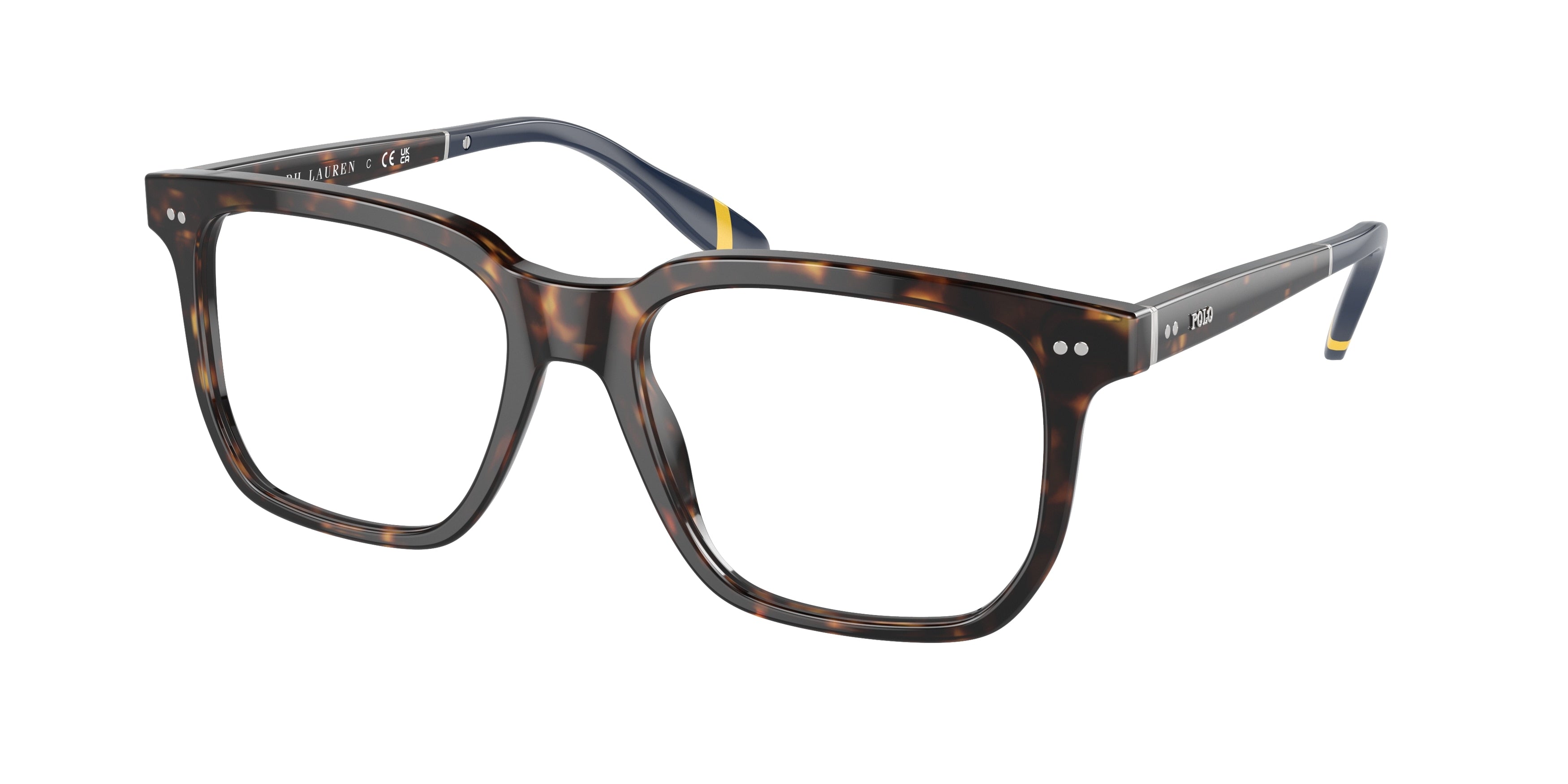 Polo PH2269F Square Eyeglasses  5003-Shiny Dark Havana 53-145-18 - Color Map Tortoise