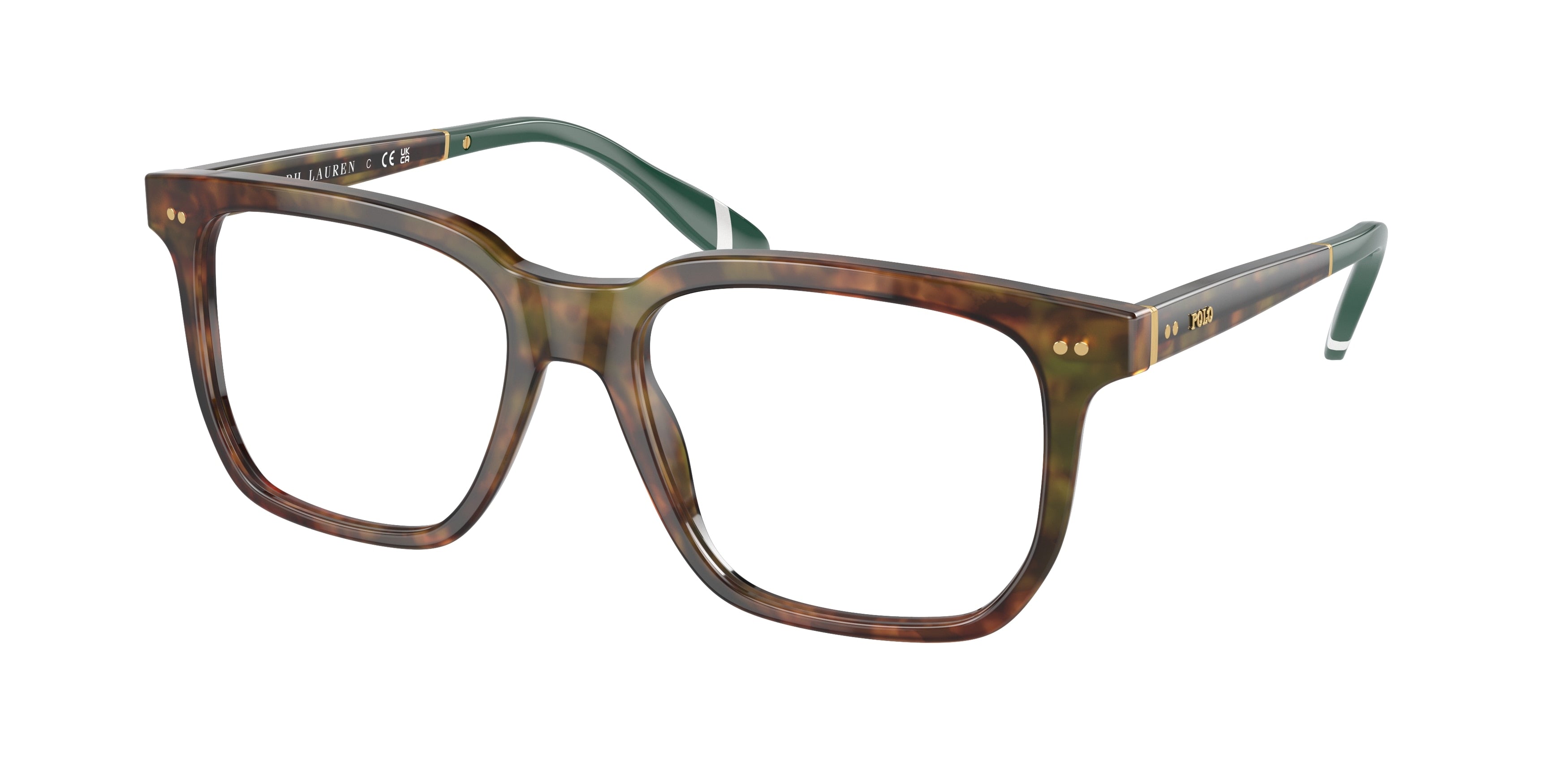 Polo PH2269F Square Eyeglasses  5017-Shiny Brown Tortoise 53-145-18 - Color Map Tortoise