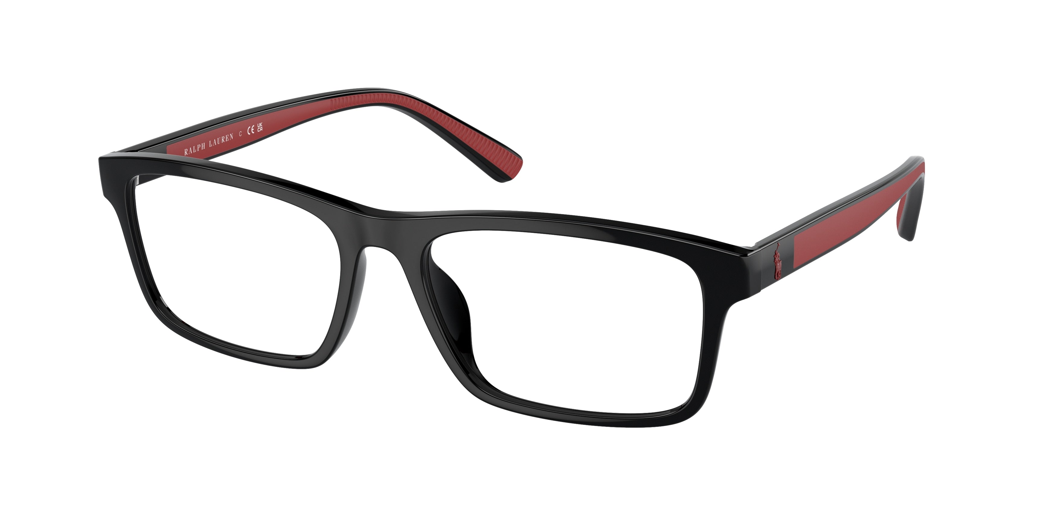 Polo PH2274U Rectangle Eyeglasses  5001-Shiny Black 56-147-17 - Color Map Black