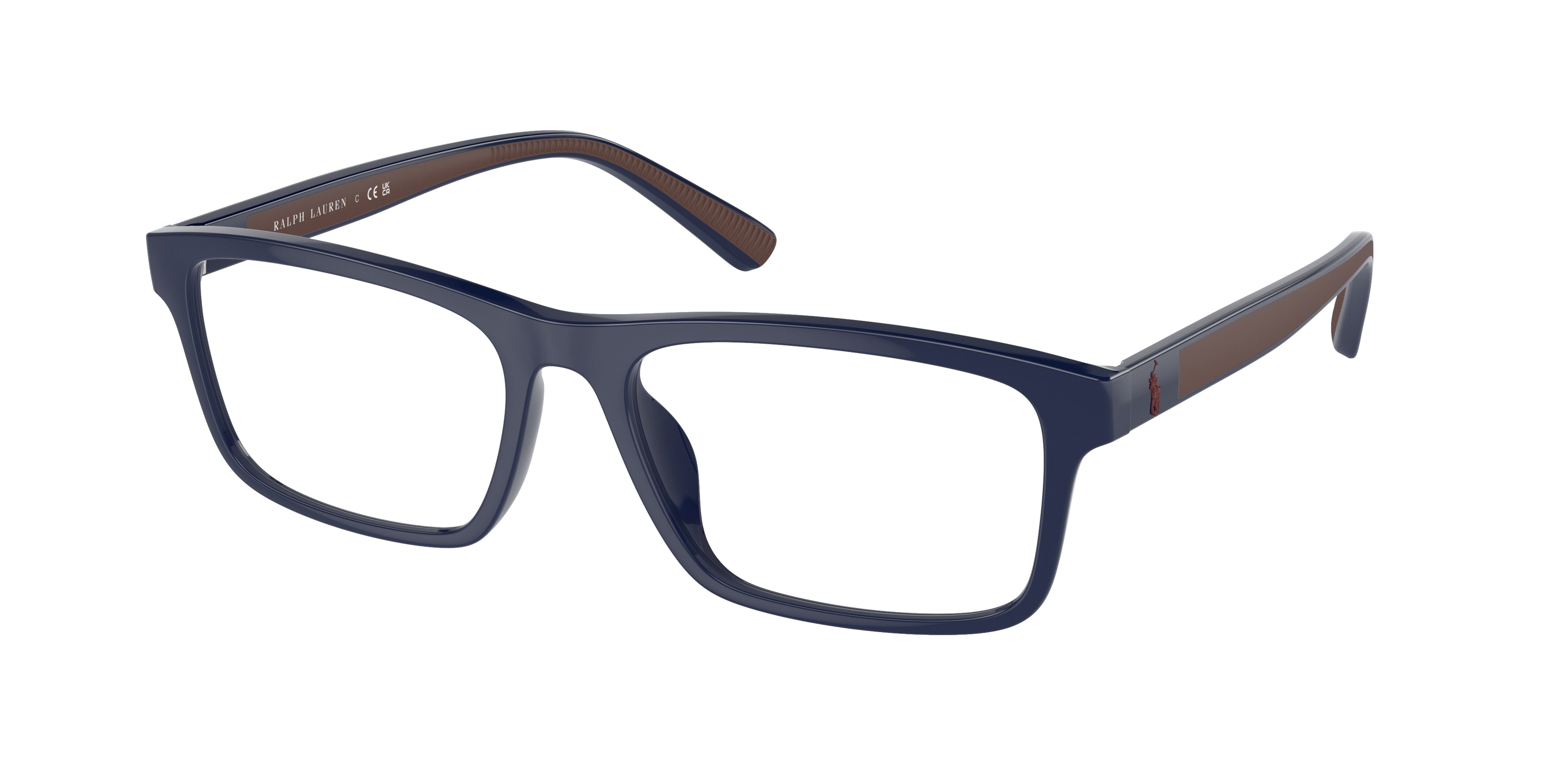 Polo PH2274U Rectangle Eyeglasses  5620-Shiny Navy Blue 56-147-17 - Color Map Blue