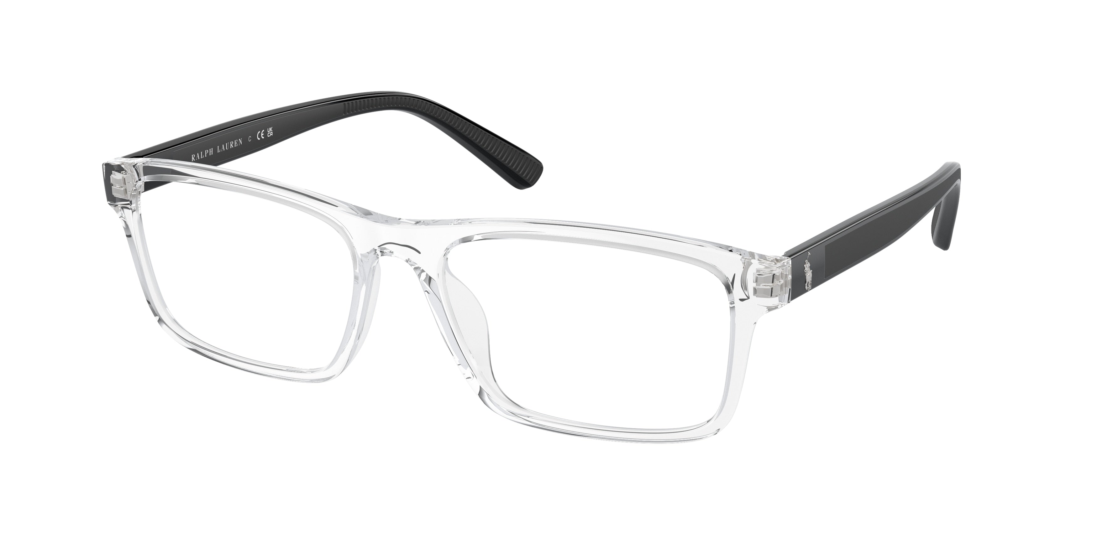 Polo PH2274U Rectangle Eyeglasses  5869-Shiny Crystal 56-147-17 - Color Map Transparent