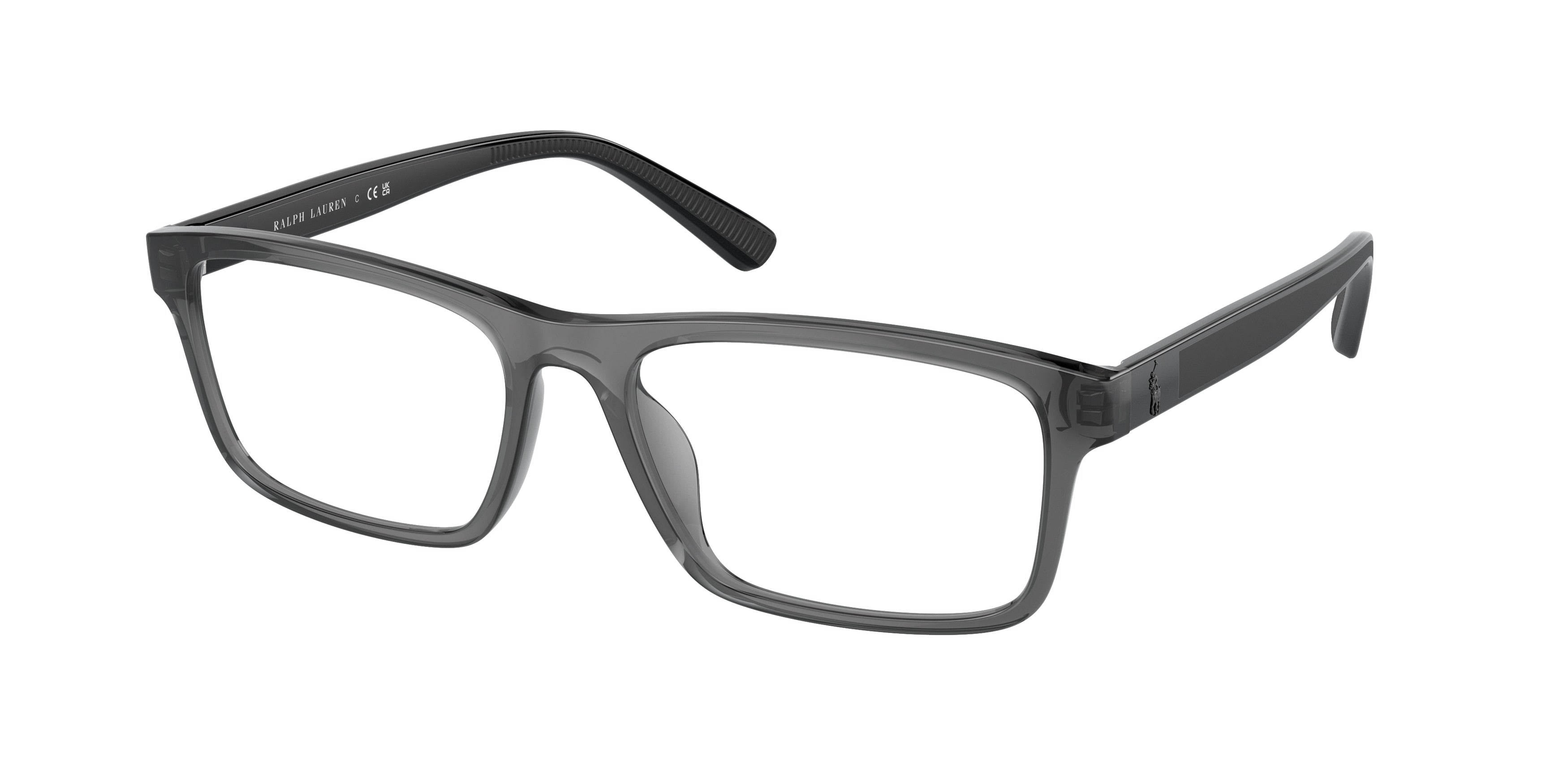 Polo PH2274U Rectangle Eyeglasses  5902-Shiny Transparent Grey 56-147-17 - Color Map Grey