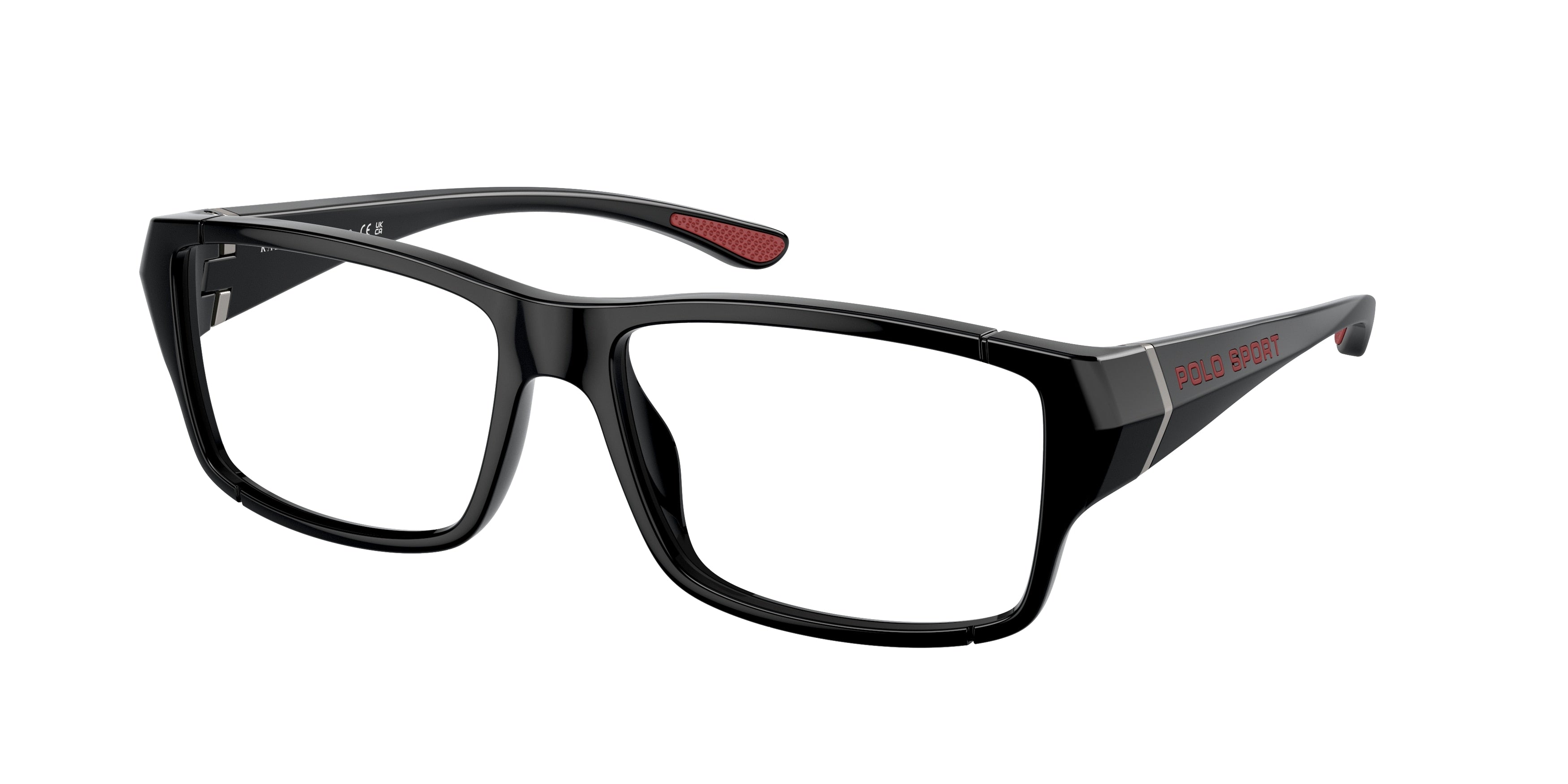 Polo PH2275U Rectangle Eyeglasses  5001-Shiny Black 57-145-16 - Color Map Black