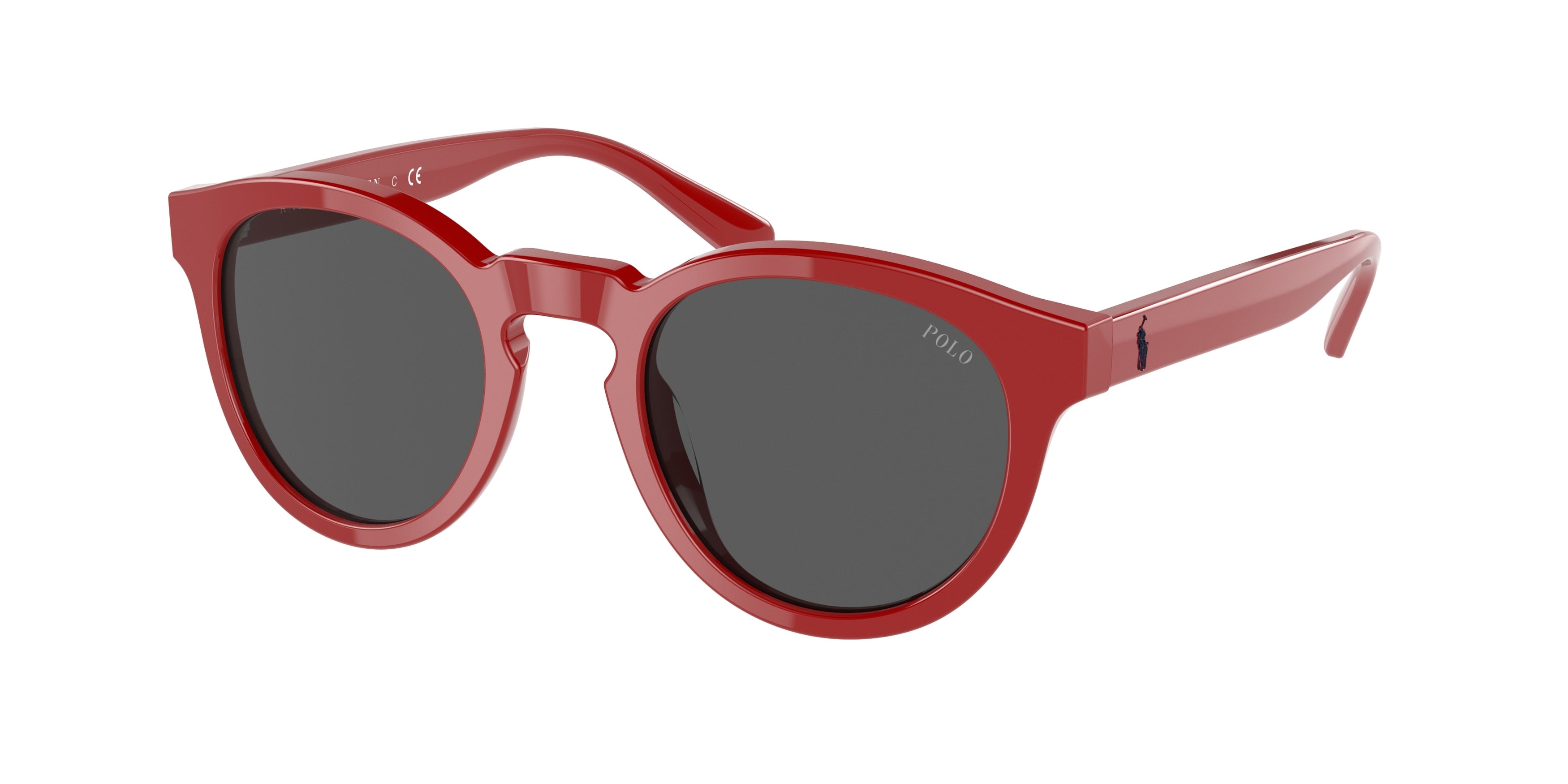 Polo PH4184F Phantos Sunglasses  525787-Shiny Red 53-145-20 - Color Map Red