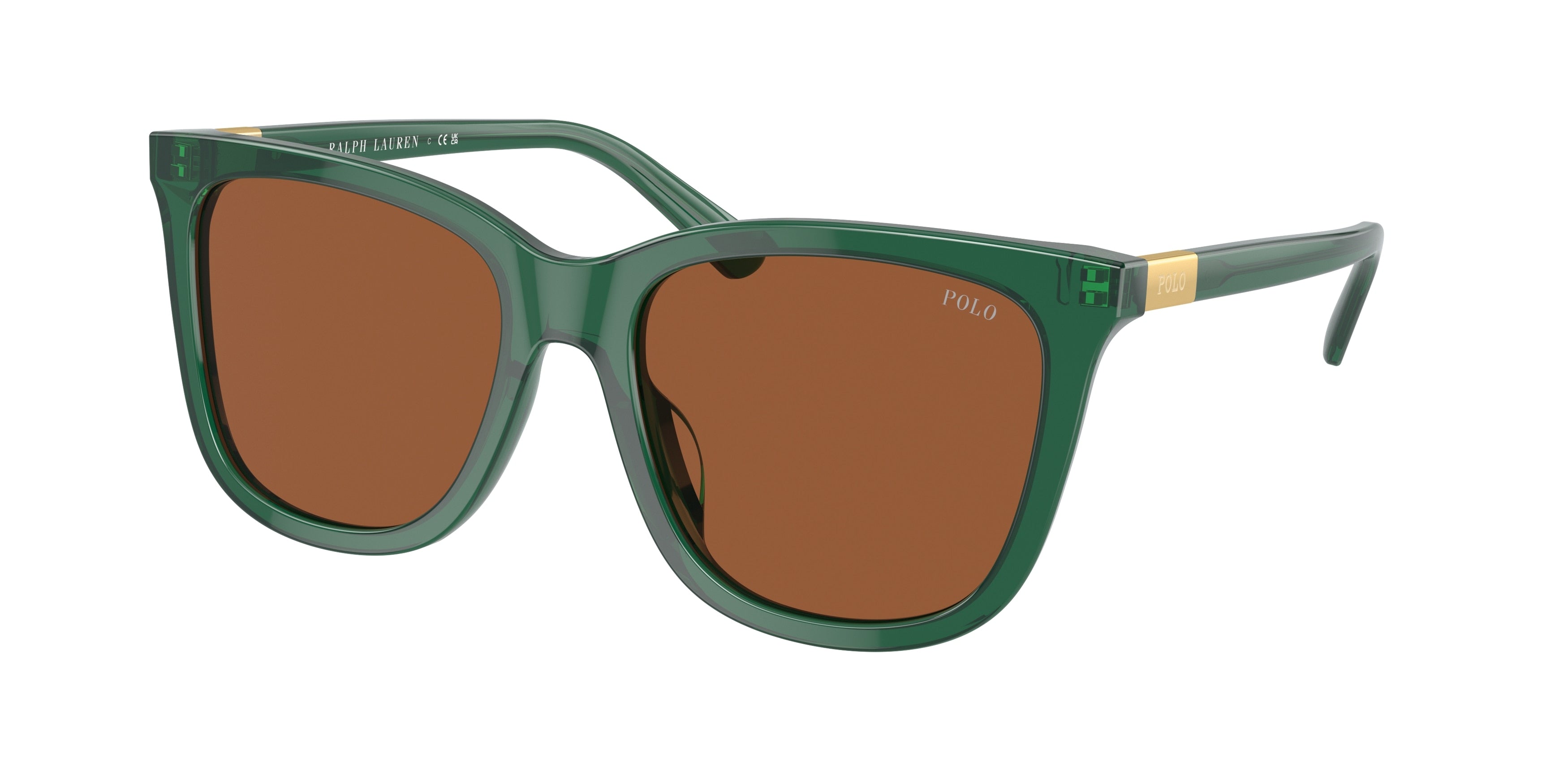 Polo PH4201U Square Sunglasses  619573-Shiny Transparent Green 55-145-18 - Color Map Green