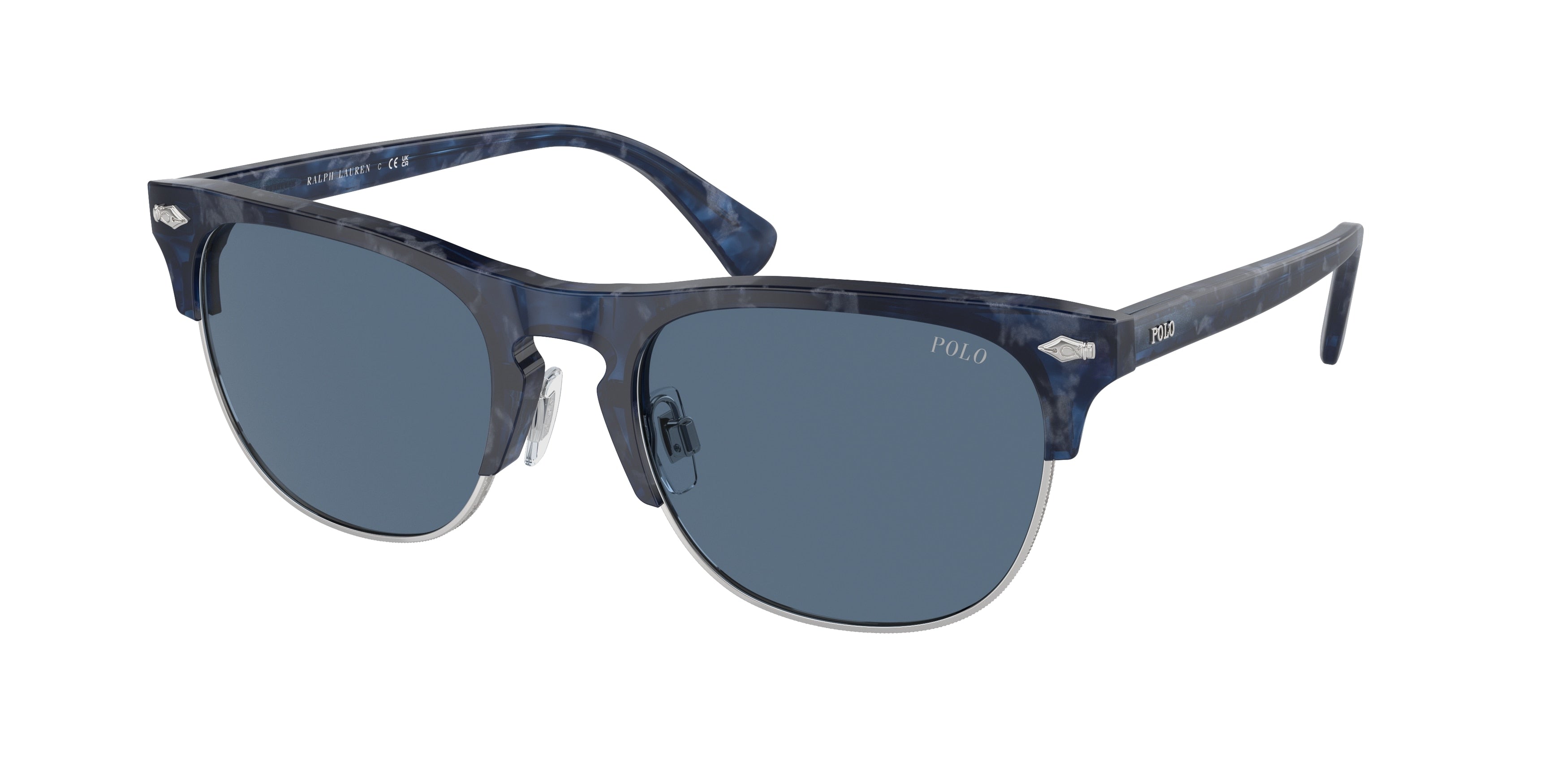 Polo PH4213 Pillow Sunglasses  618380-Shiny Blue Havana 54-145-20 - Color Map Blue