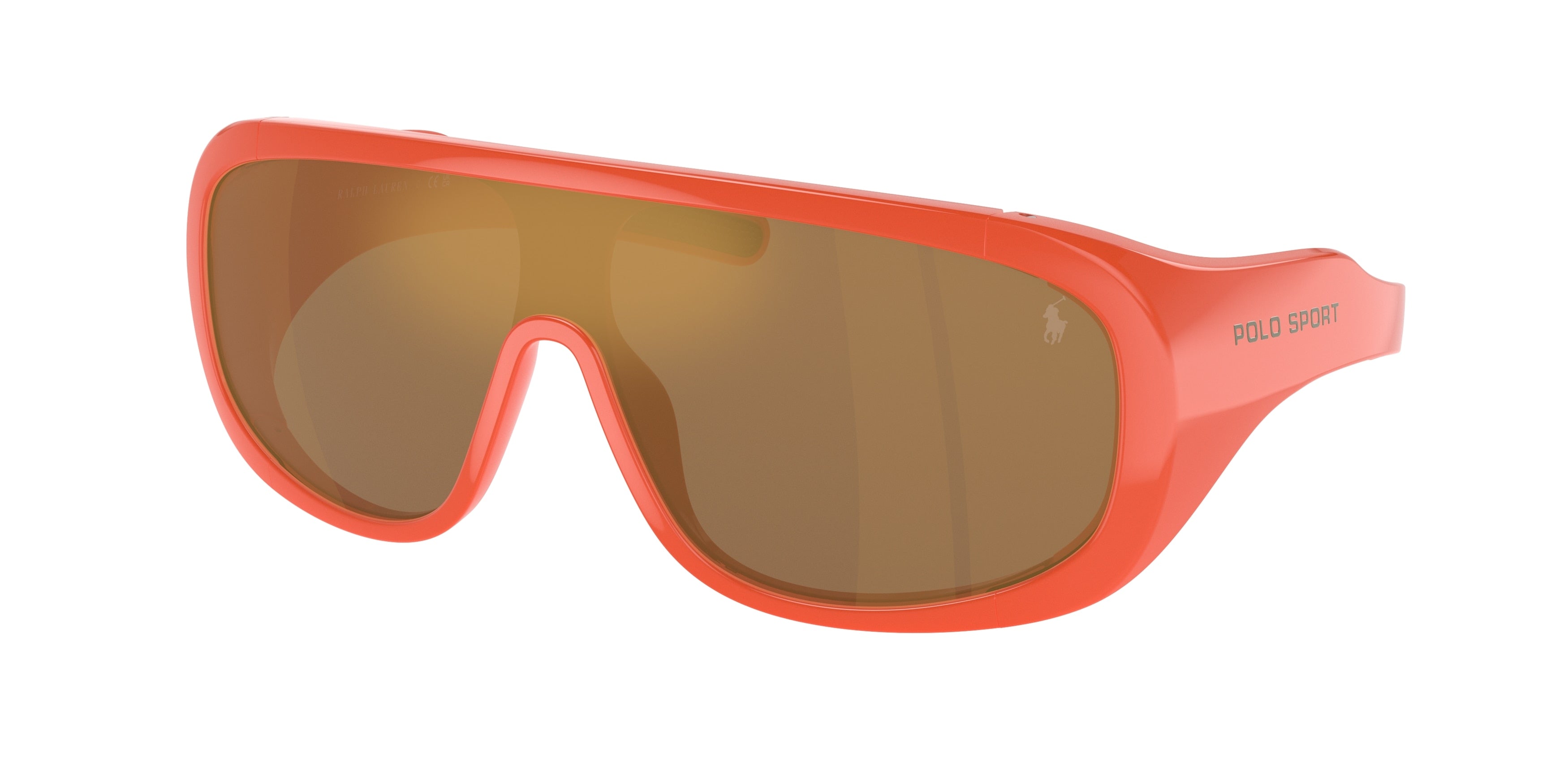 Polo PH4215U Irregular Sunglasses  6100F9-Shiny Orange 38-145-138 - Color Map Orange