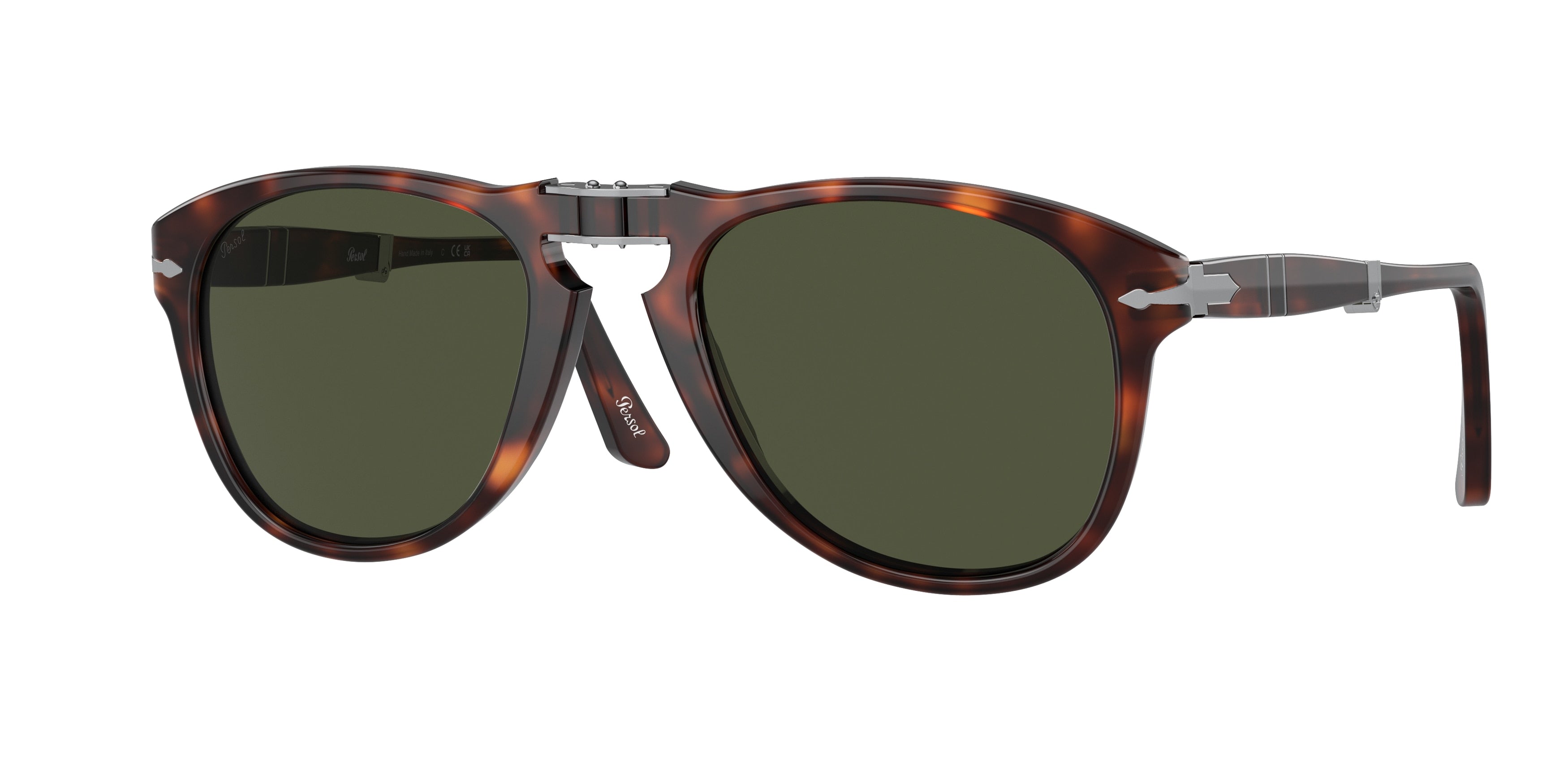 Persol FOLDING PO0714 Pilot Sunglasses  24/31-Havana 52-140-21 - Color Map Tortoise