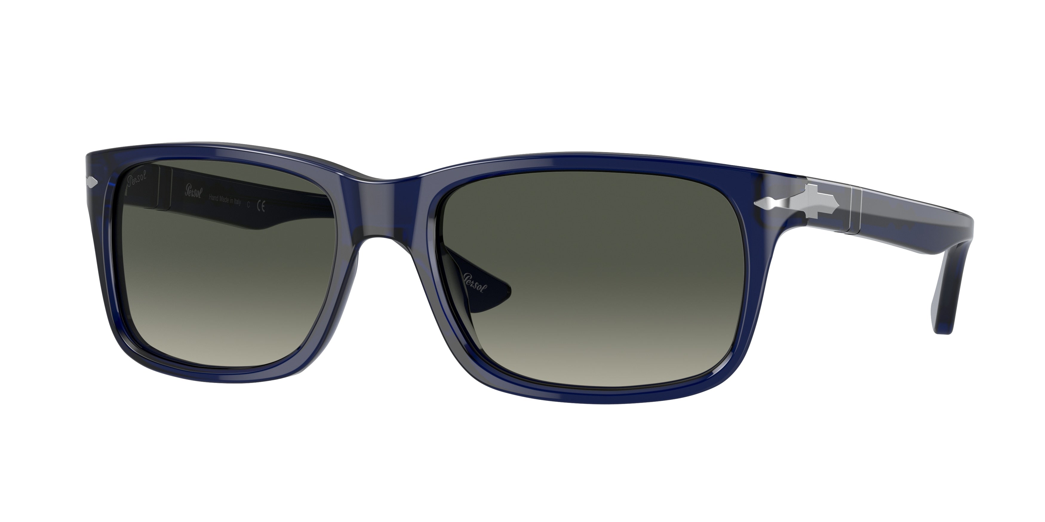 Persol PO3048S Rectangle Sunglasses  181/71-Blue 58-145-19 - Color Map Blue