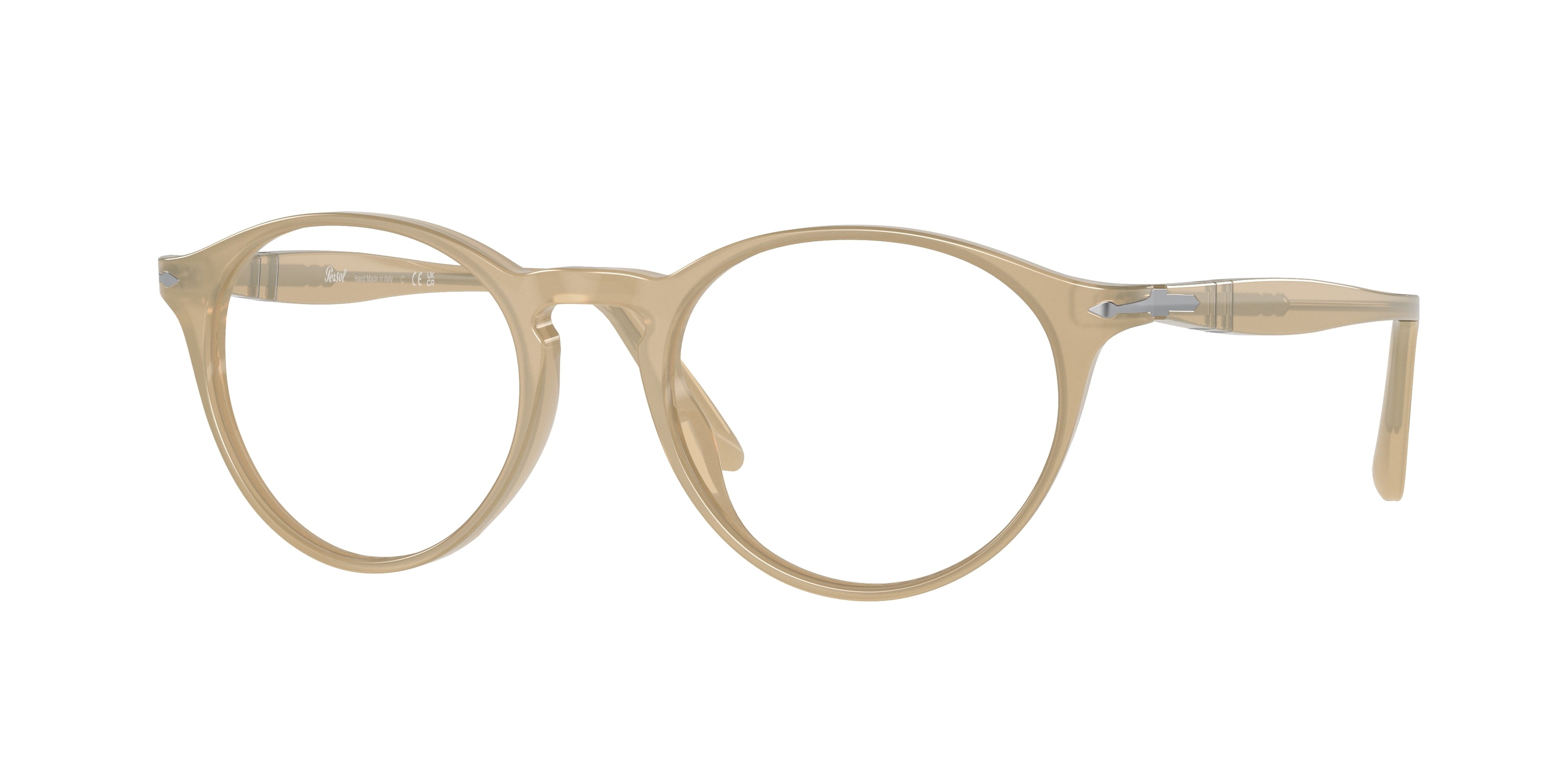 Persol PO3092V Phantos Eyeglasses  1169-Opal Beige 50-145-19 - Color Map Brown