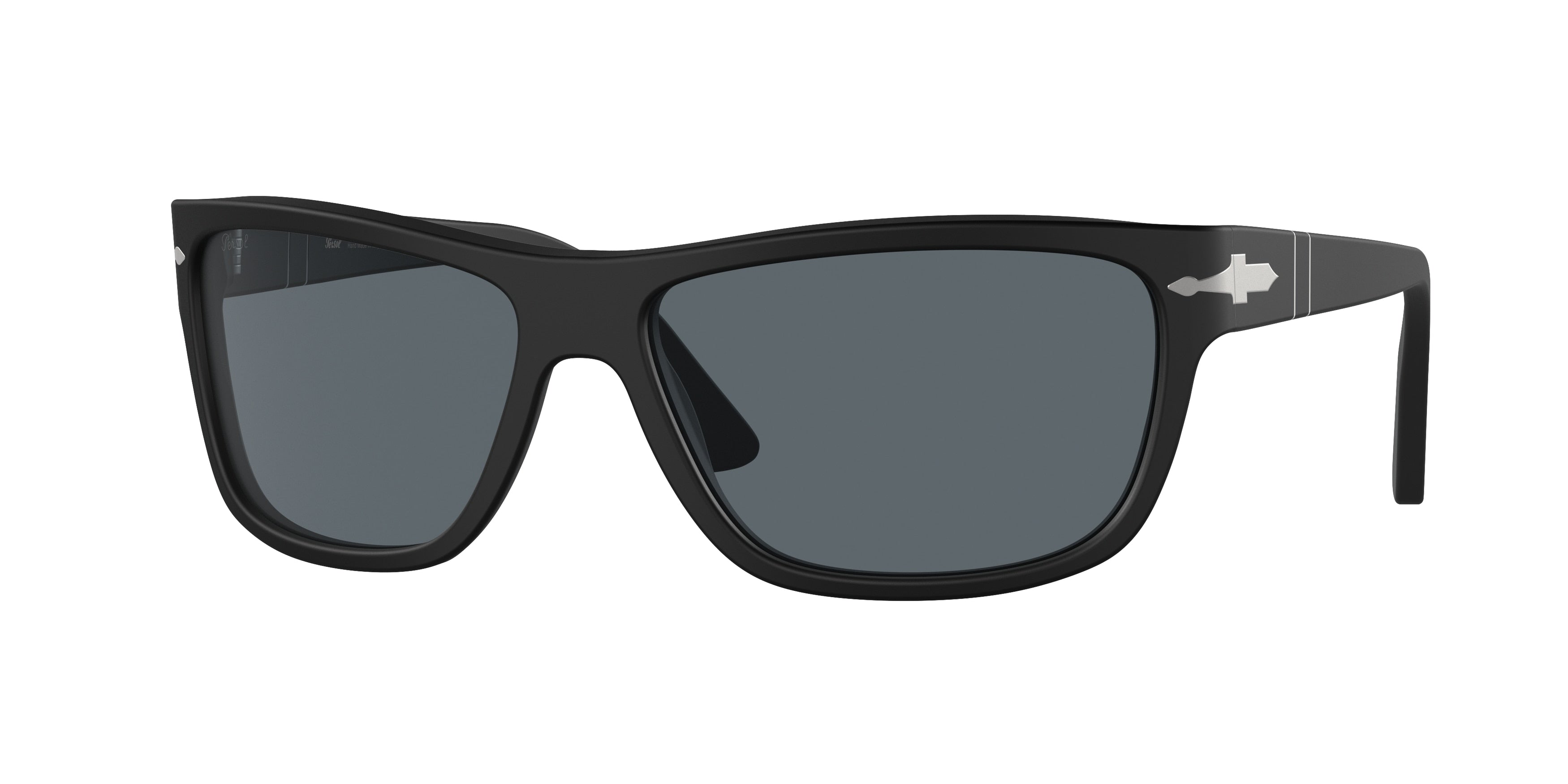 Persol PO3342S Rectangle Sunglasses  900/R5-Matte Black 63-135-14 - Color Map Black