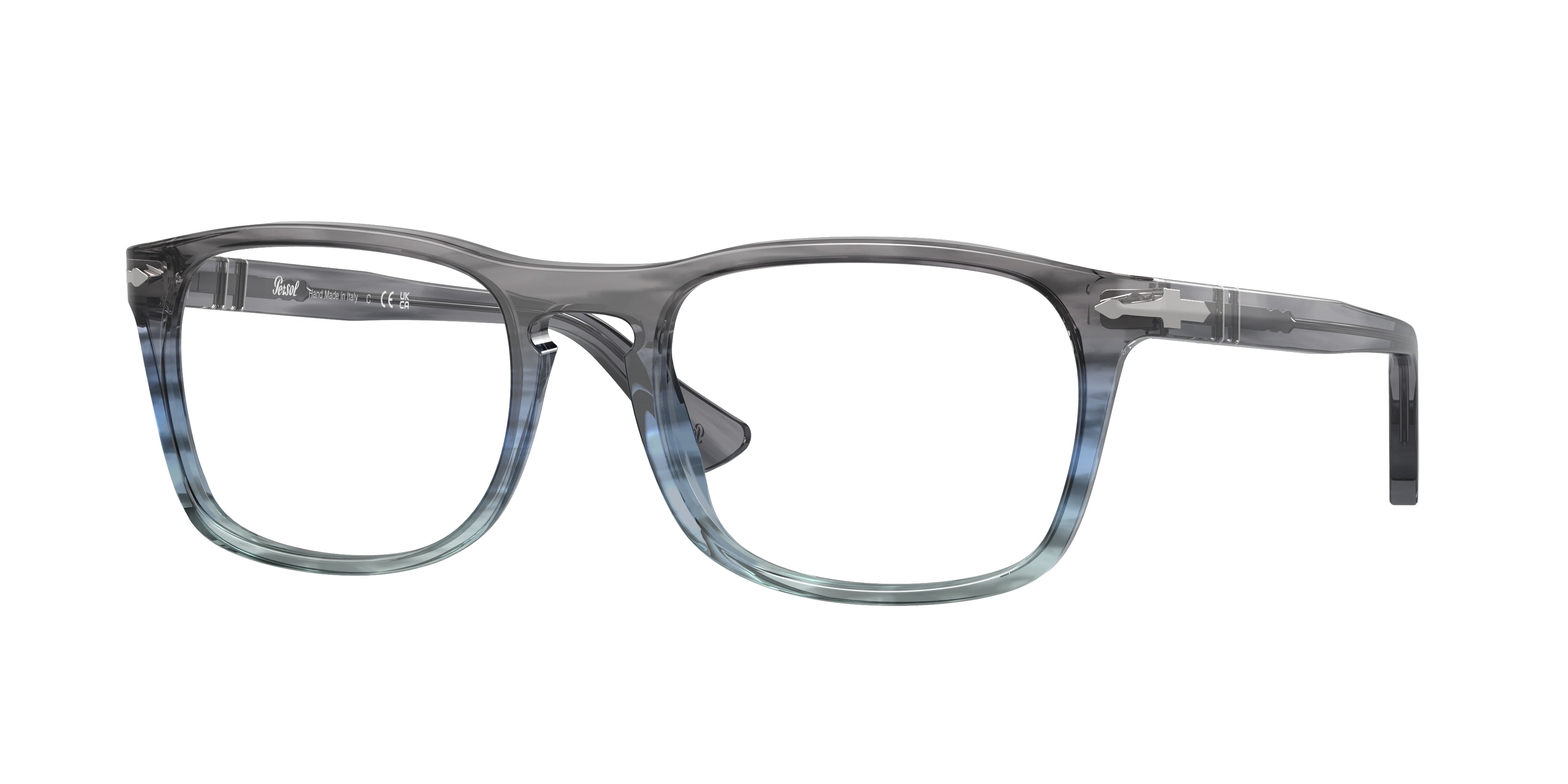 Persol PO3344V Pillow Eyeglasses  1205-Striped Grey Gradient Blue 54-145-19 - Color Map Grey