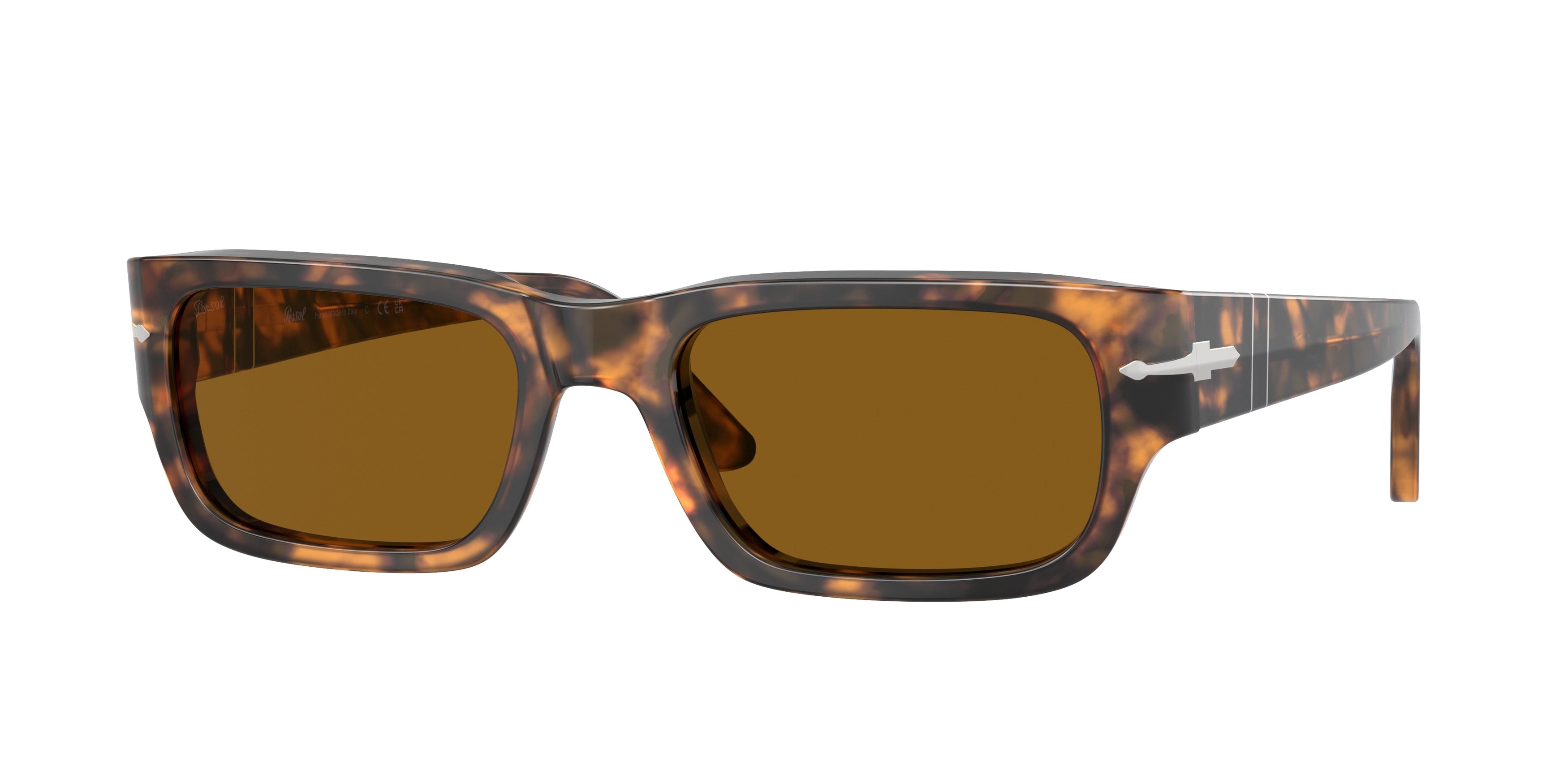 Persol ADRIEN PO3347S Rectangle Sunglasses  121033-Brown Havana 58-145-20 - Color Map Brown