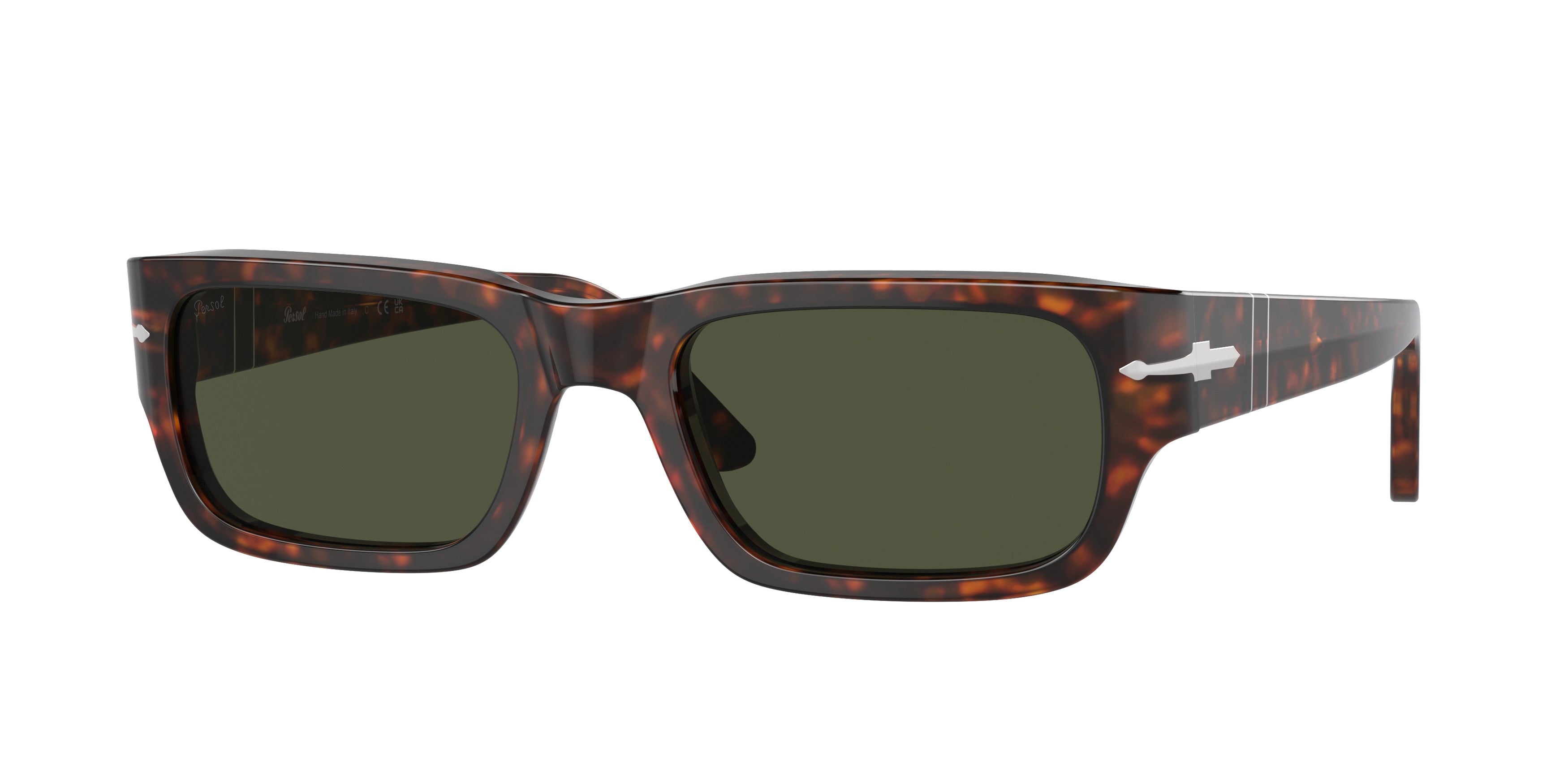 Persol ADRIEN PO3347S Rectangle Sunglasses  24/31-Havana 58-145-20 - Color Map Tortoise