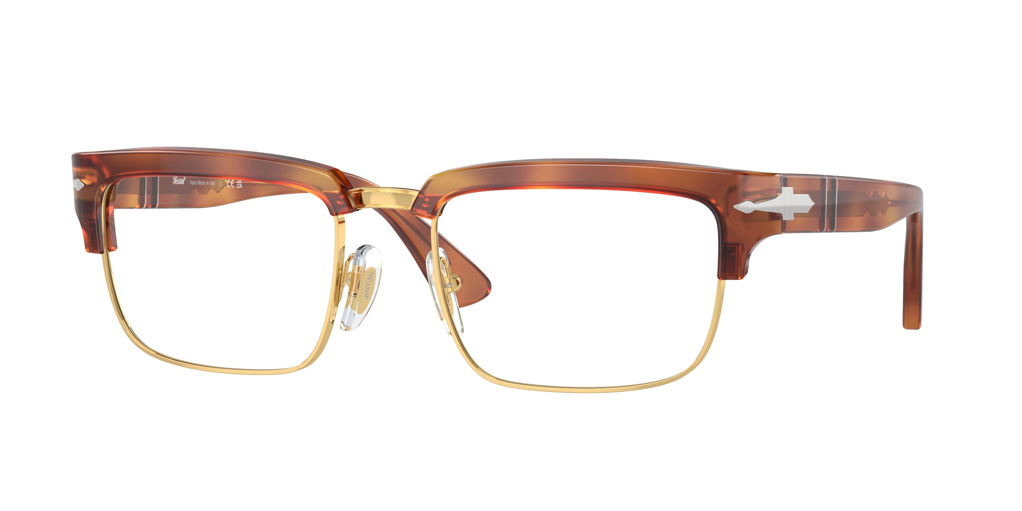 Persol PO3354V Rectangle Eyeglasses  96-Terra Di Siena 54-145-20 - Color Map Brown