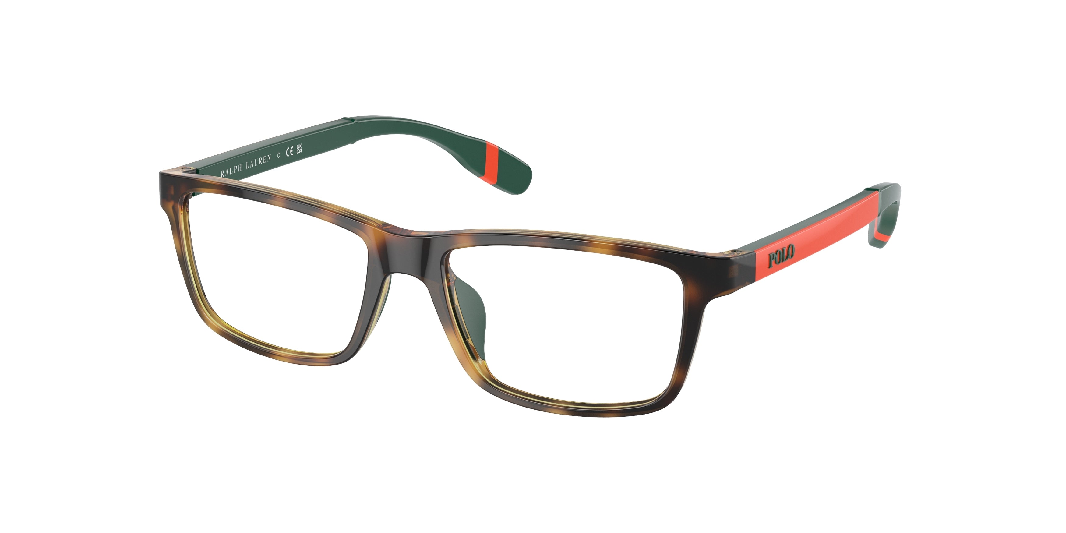 Polo Prep PP8547U Rectangle Eyeglasses  5003-Shiny Havana 49-130-15 - Color Map Tortoise